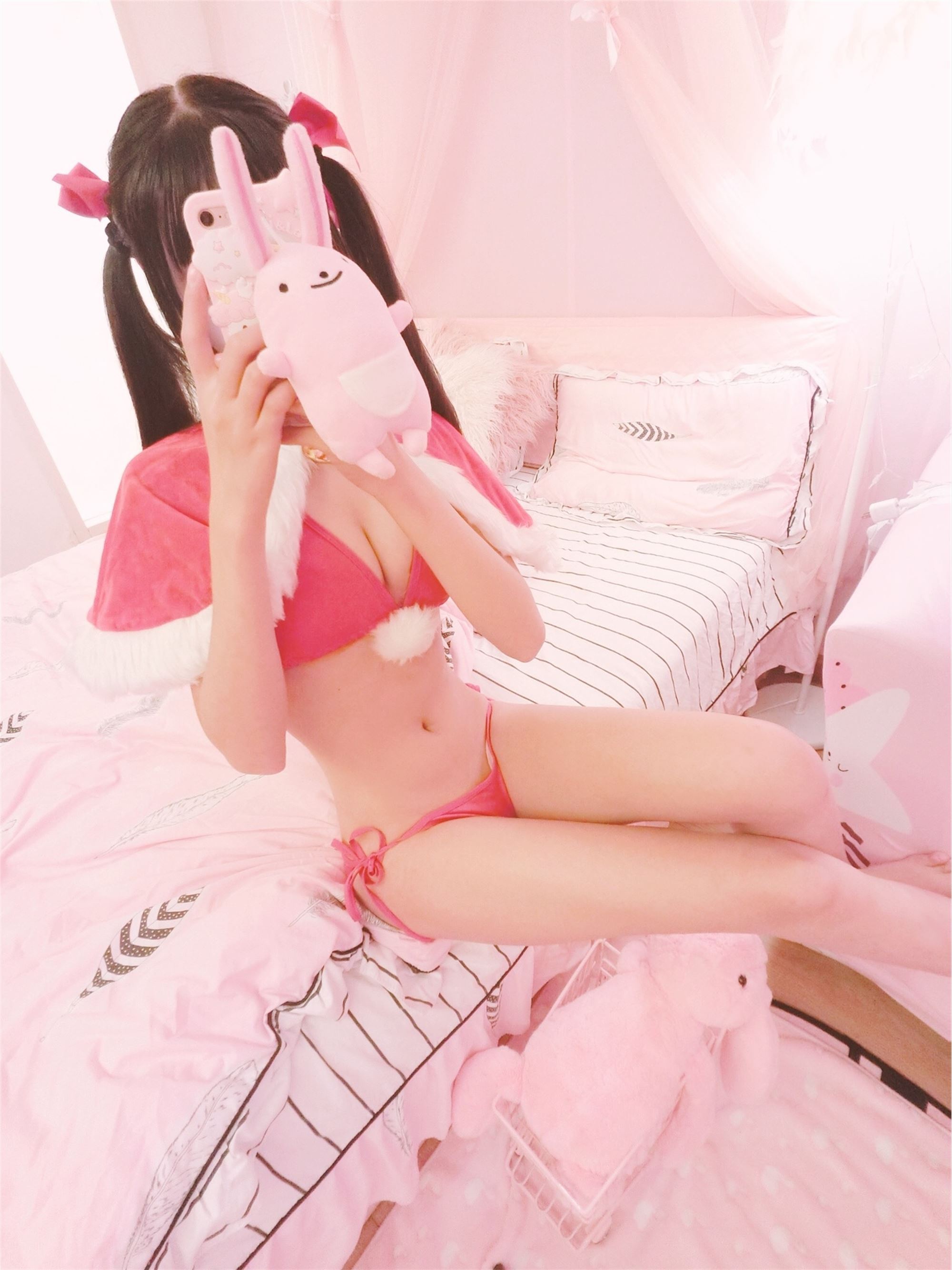 双马尾萝莉汐汐 圣诞泳装