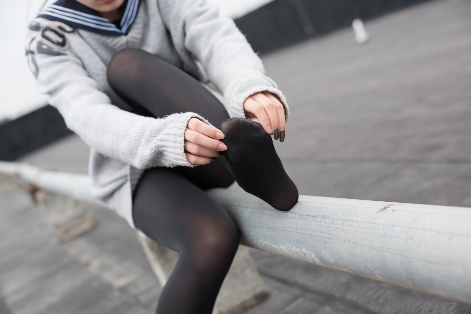 森萝财团写真 - [BETA-007] 楼梯间的黑丝小妹