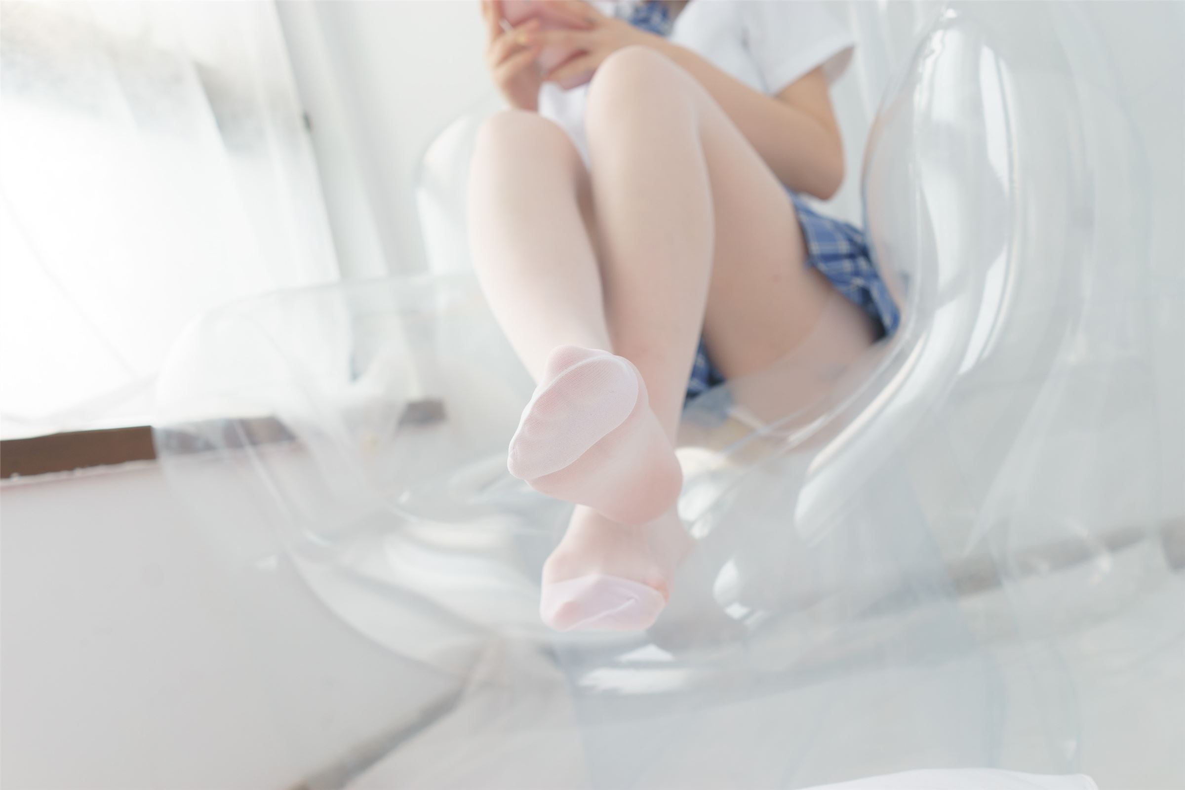 森萝财团写真 - [BETA-030] 蓝色格子裙