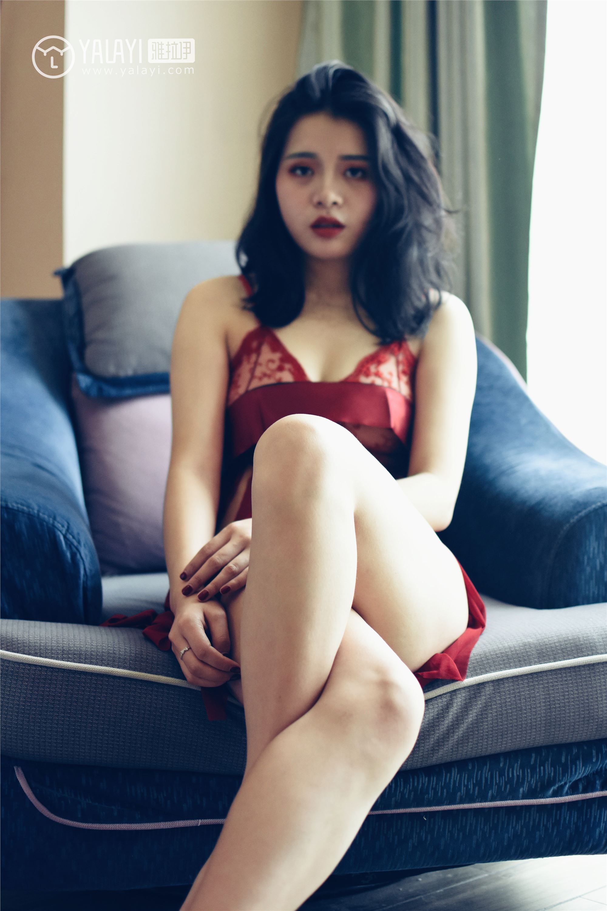 [YALAYI雅拉伊]2018.11.03 No.014 心蕊的红色睡袍 米心蕊