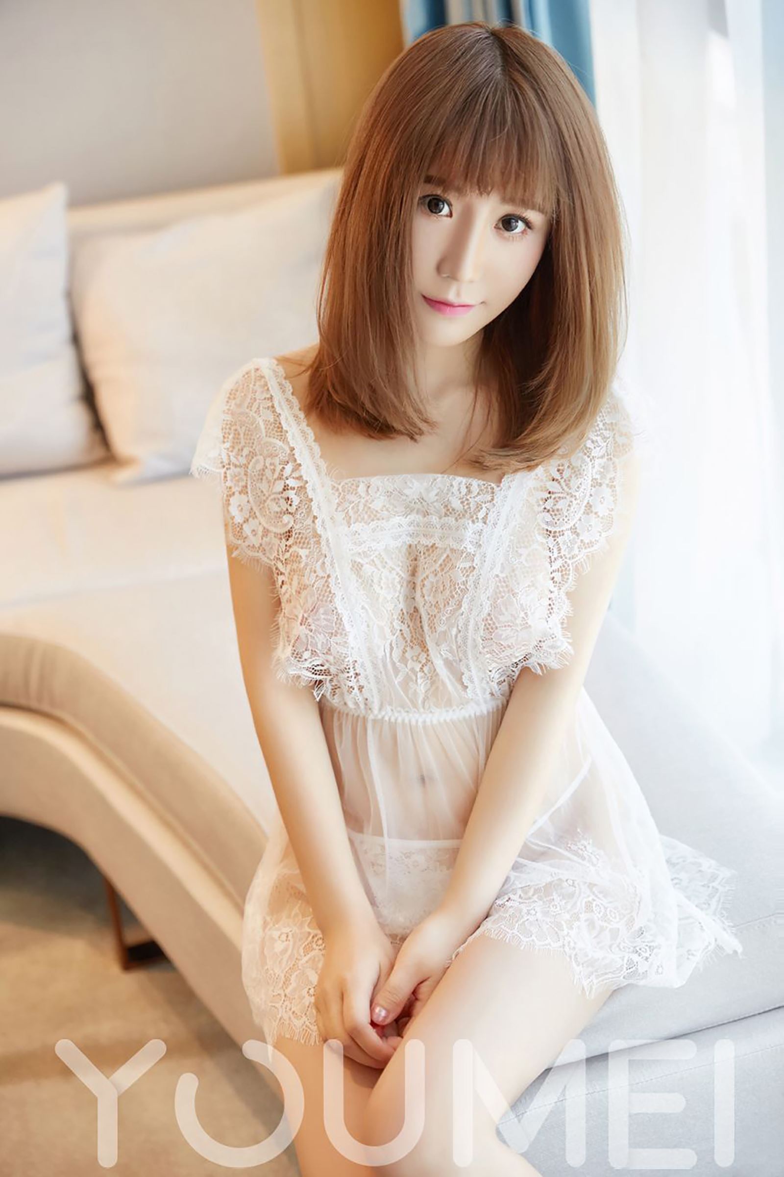 [YouMei尤美] 2018.06.21 NO.027 纯白蕾丝 绯月樱-Cherry