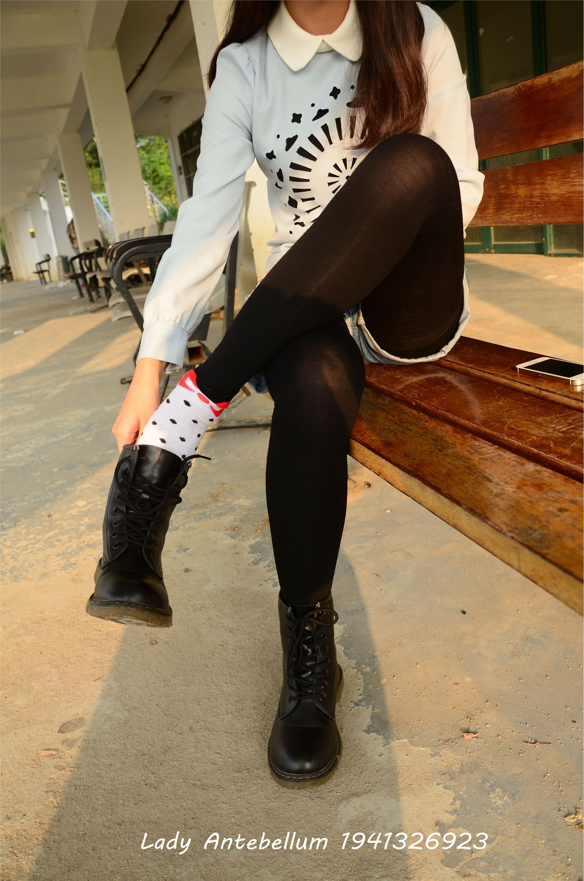 [战前女神] 恋足美腿棉袜女神级摄影套图 015