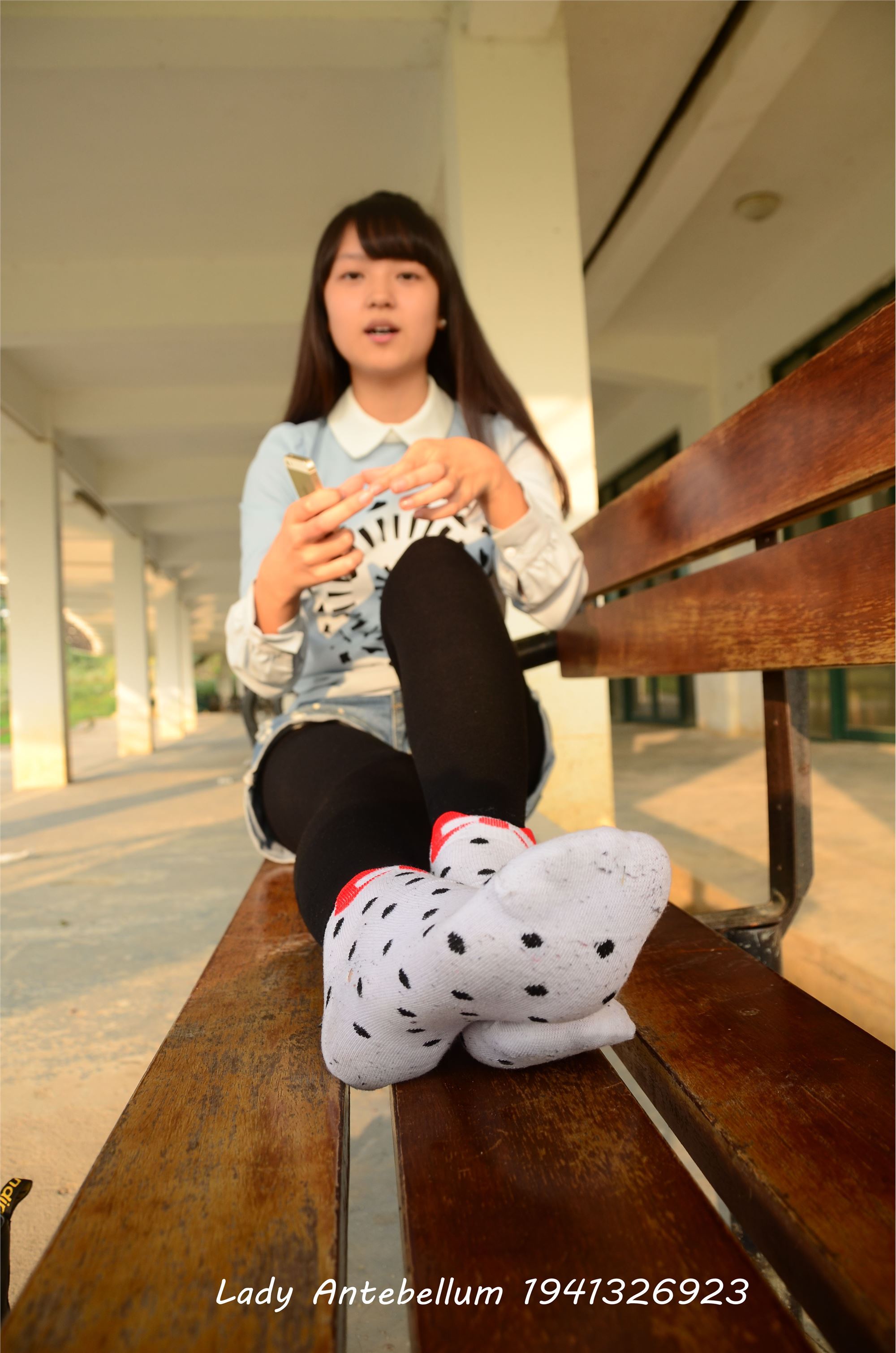 [战前女神] 恋足美腿棉袜女神级摄影套图 015