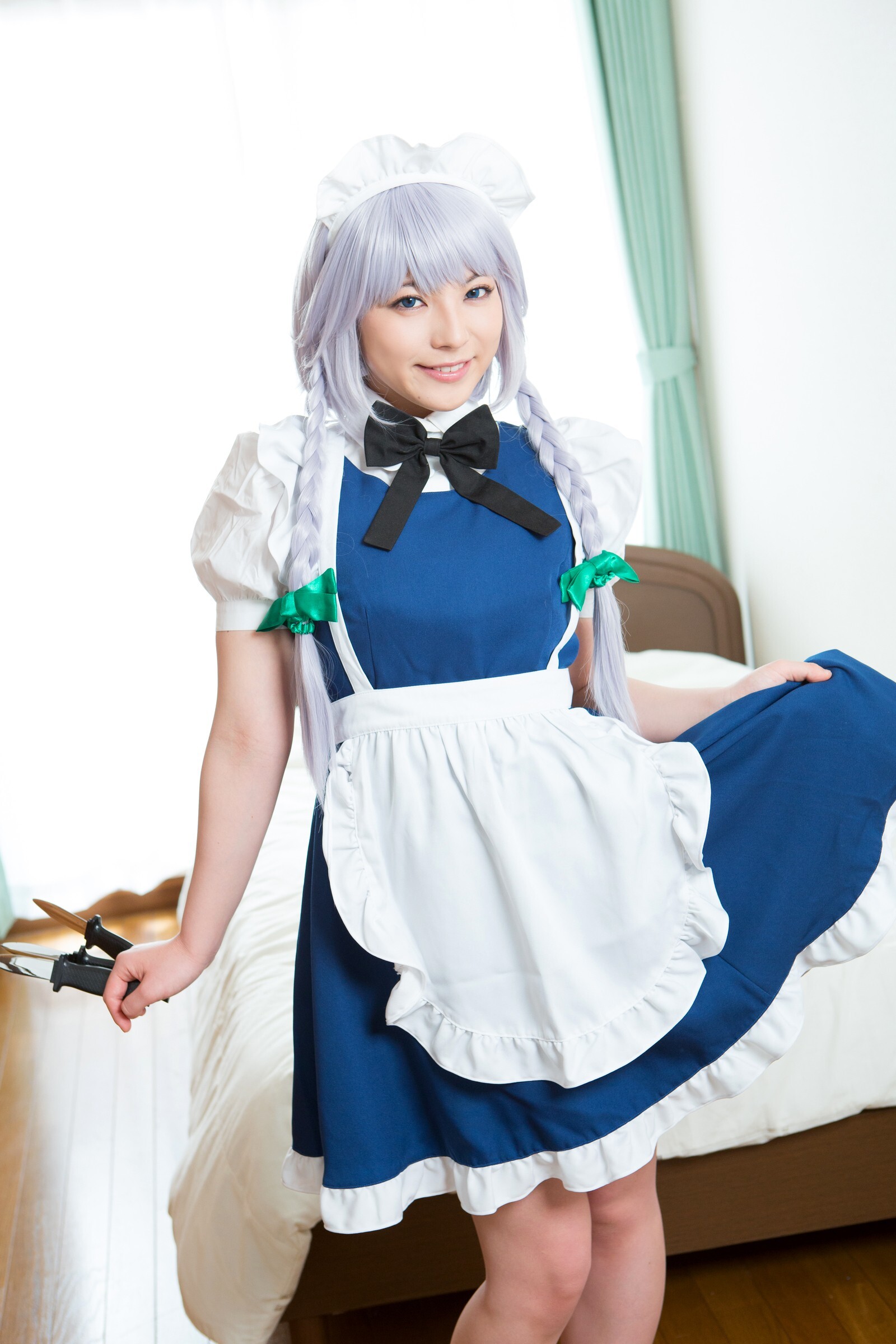 [Cosplay] 2013.04.13 Touhou Project - Izayoi Sakuya great body and shaved pussy