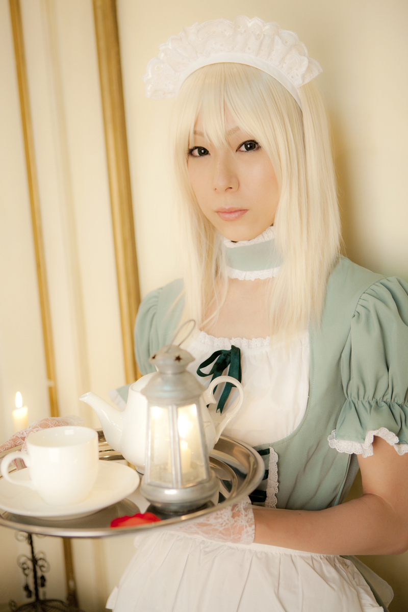 [Cosplay]  Sexy Maid with perfect ass and sexy lingerie