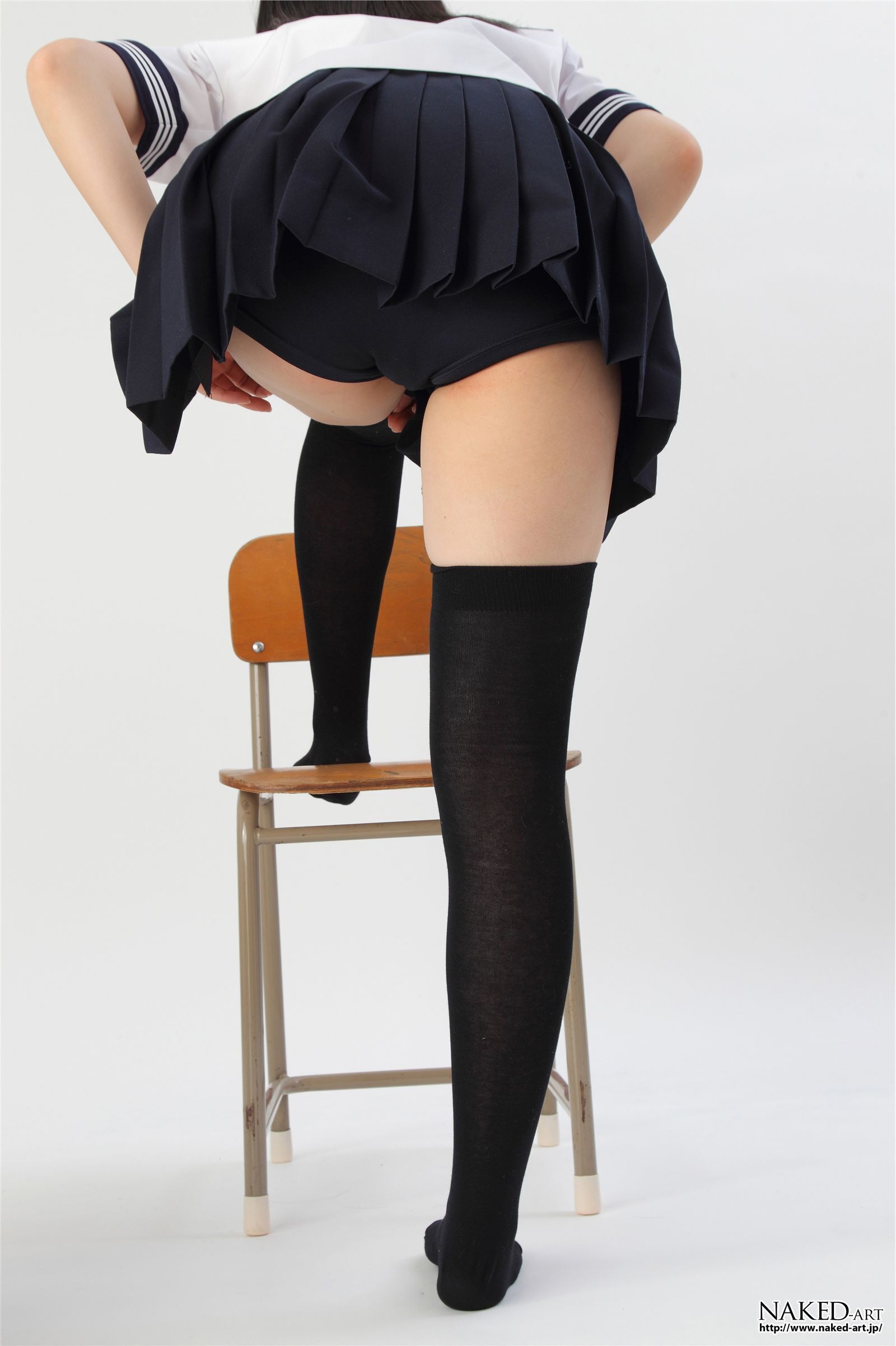 匿名 セーラー服とニーハイ２ 日本av女优丝袜[NAKED-ART]  NO.00603