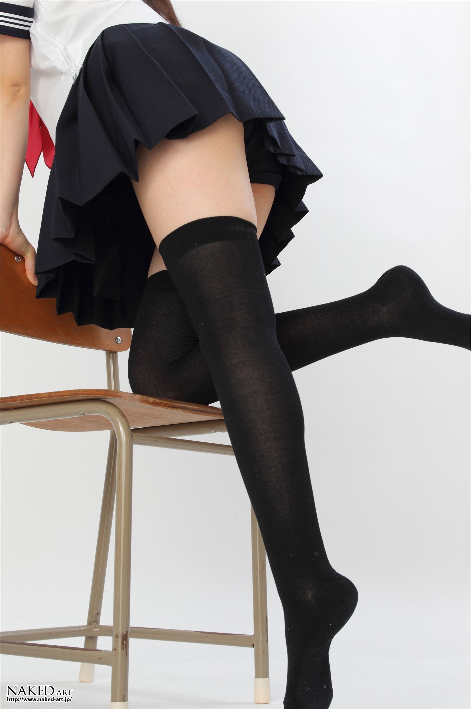 匿名 セーラー服とニーハイ２ 日本av女优丝袜[NAKED-ART]  NO.00603