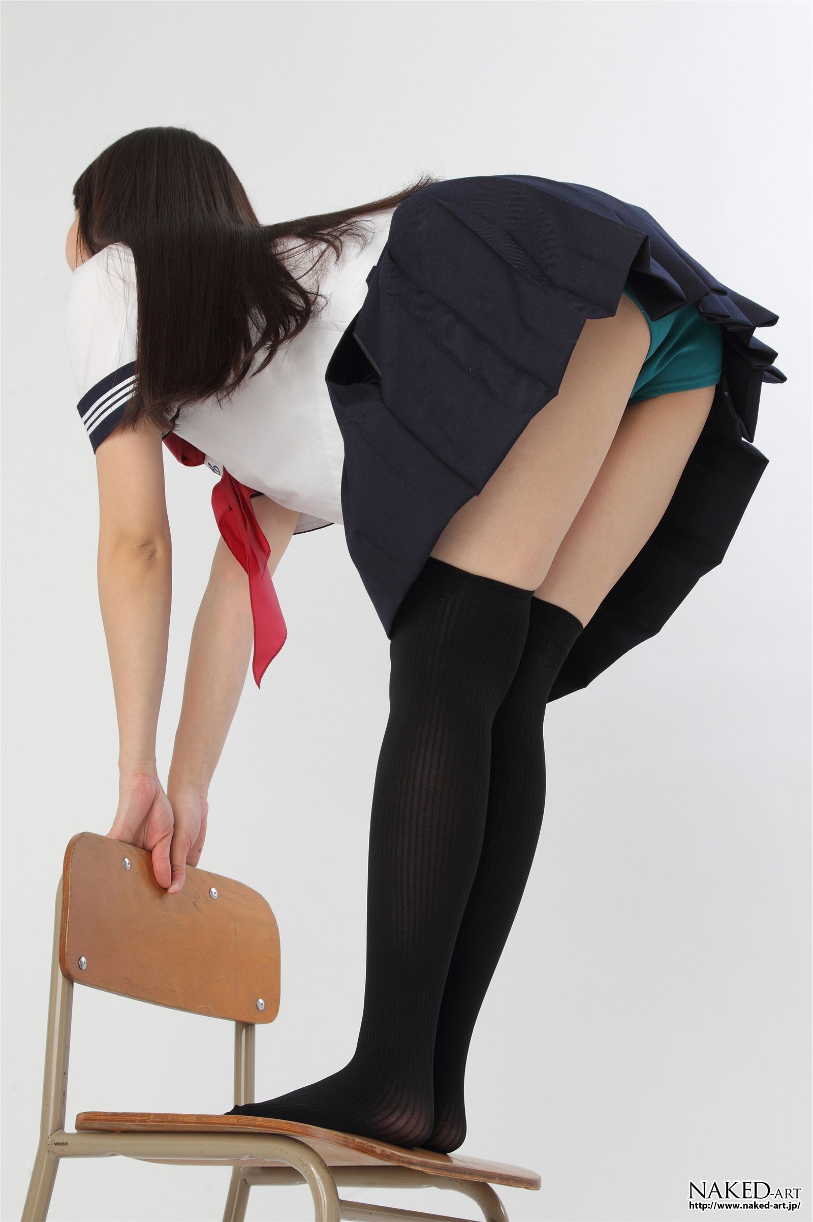 匿名 セーラー服とニーハイ２ 日本av女优丝袜[NAKED-ART]  NO.00603