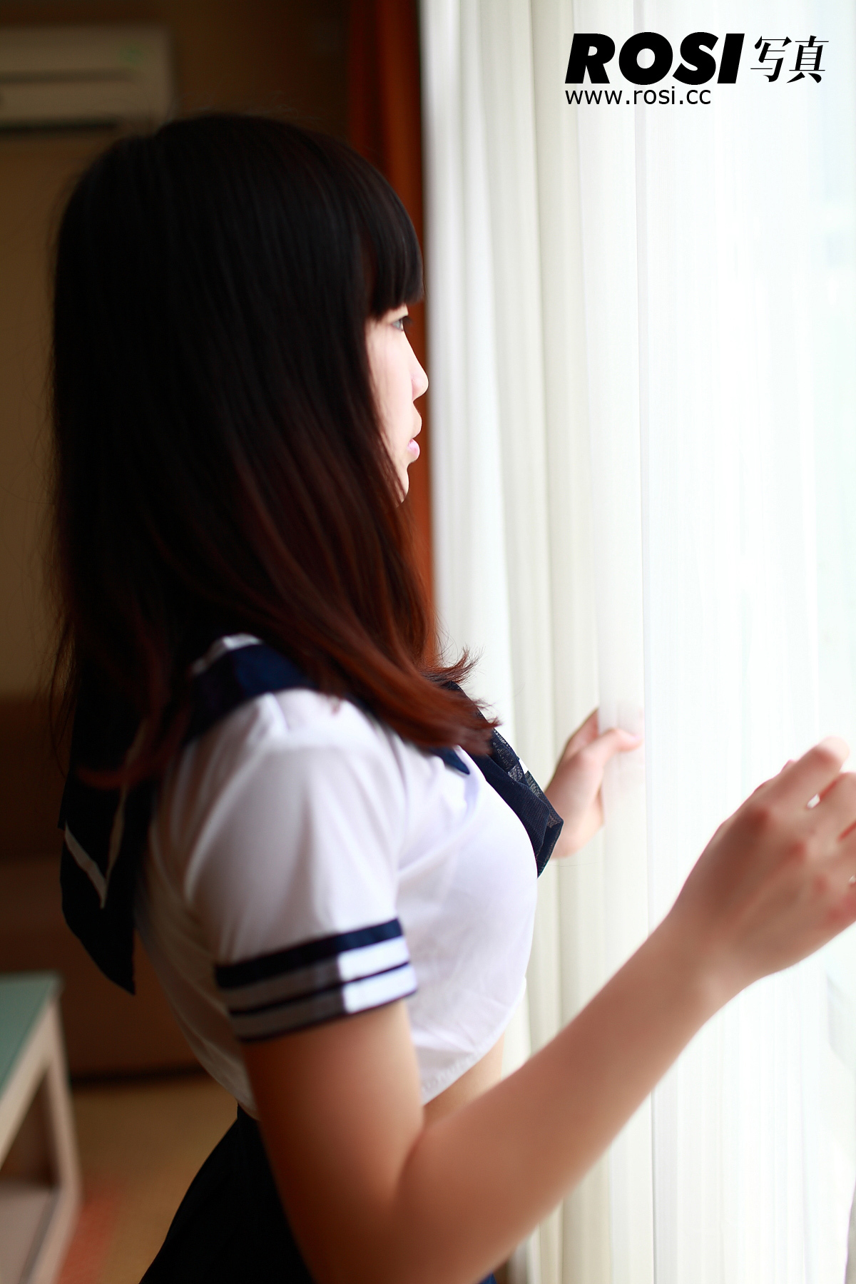灰丝制服装 NO.030-ROSI.CC美女写真