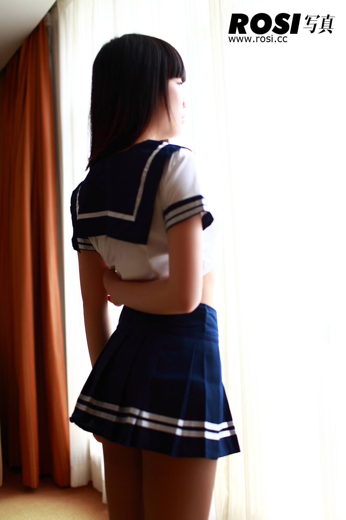 灰丝制服装 NO.030-ROSI.CC美女写真