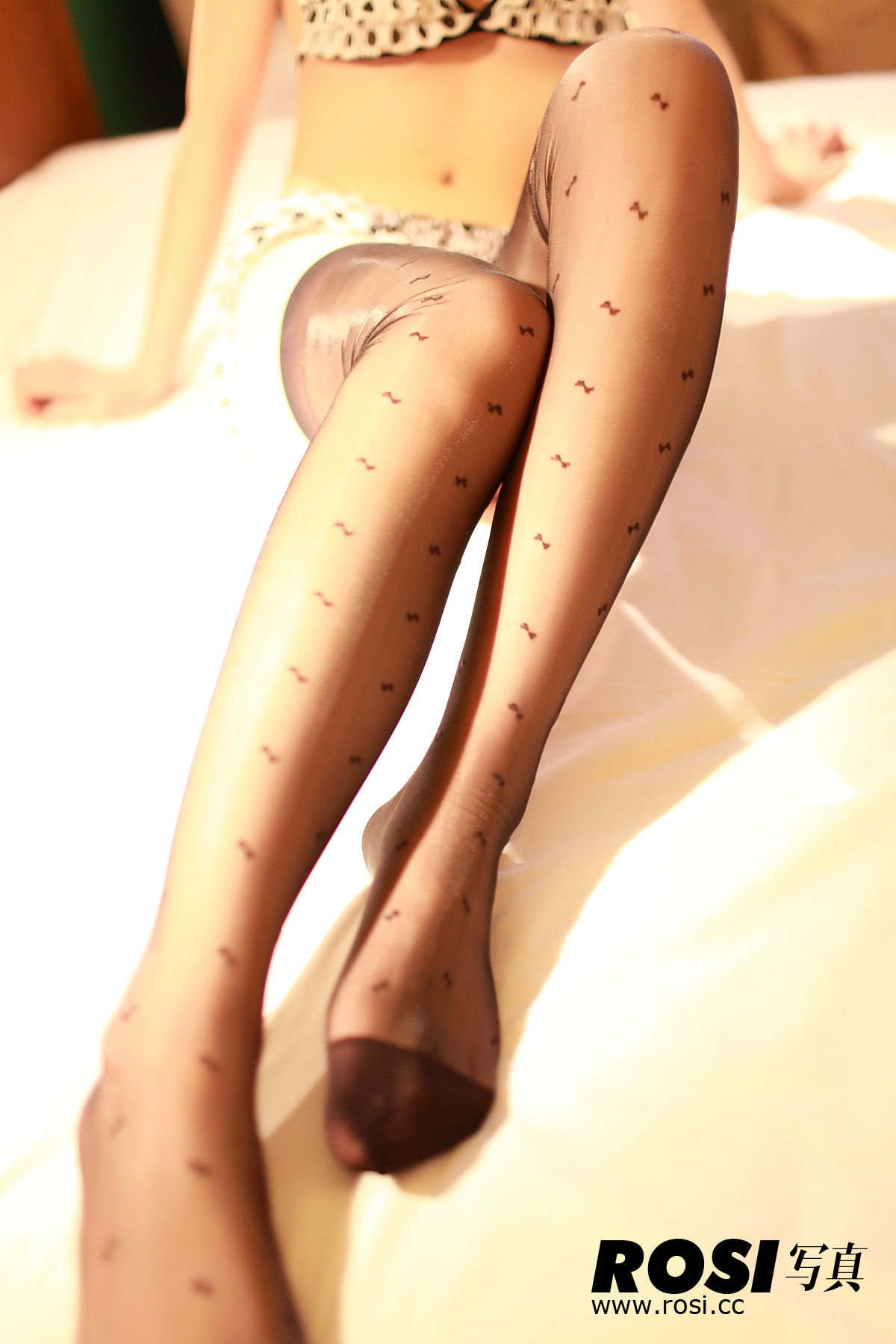 花纹灰丝袜　NO.053-ROSI.CC美女写真