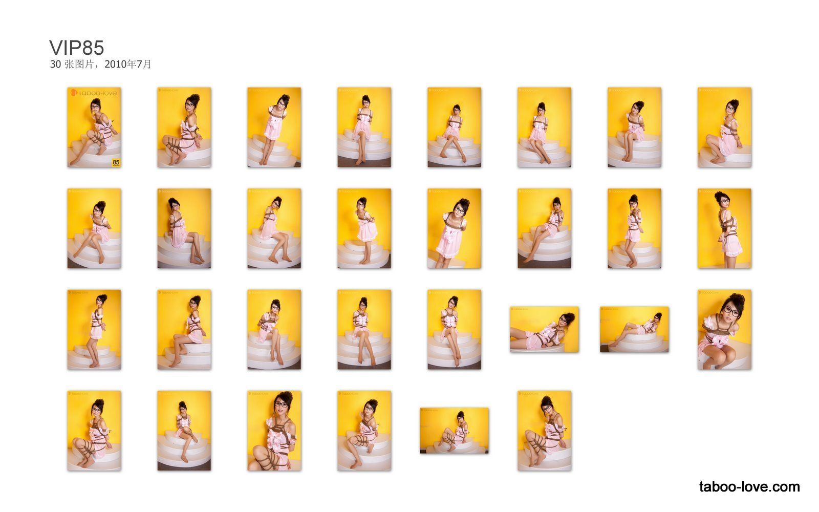 NO.085 Mika 粉红色小睡裙眼镜娘 Taboo-love 禁忌攝影繩藝