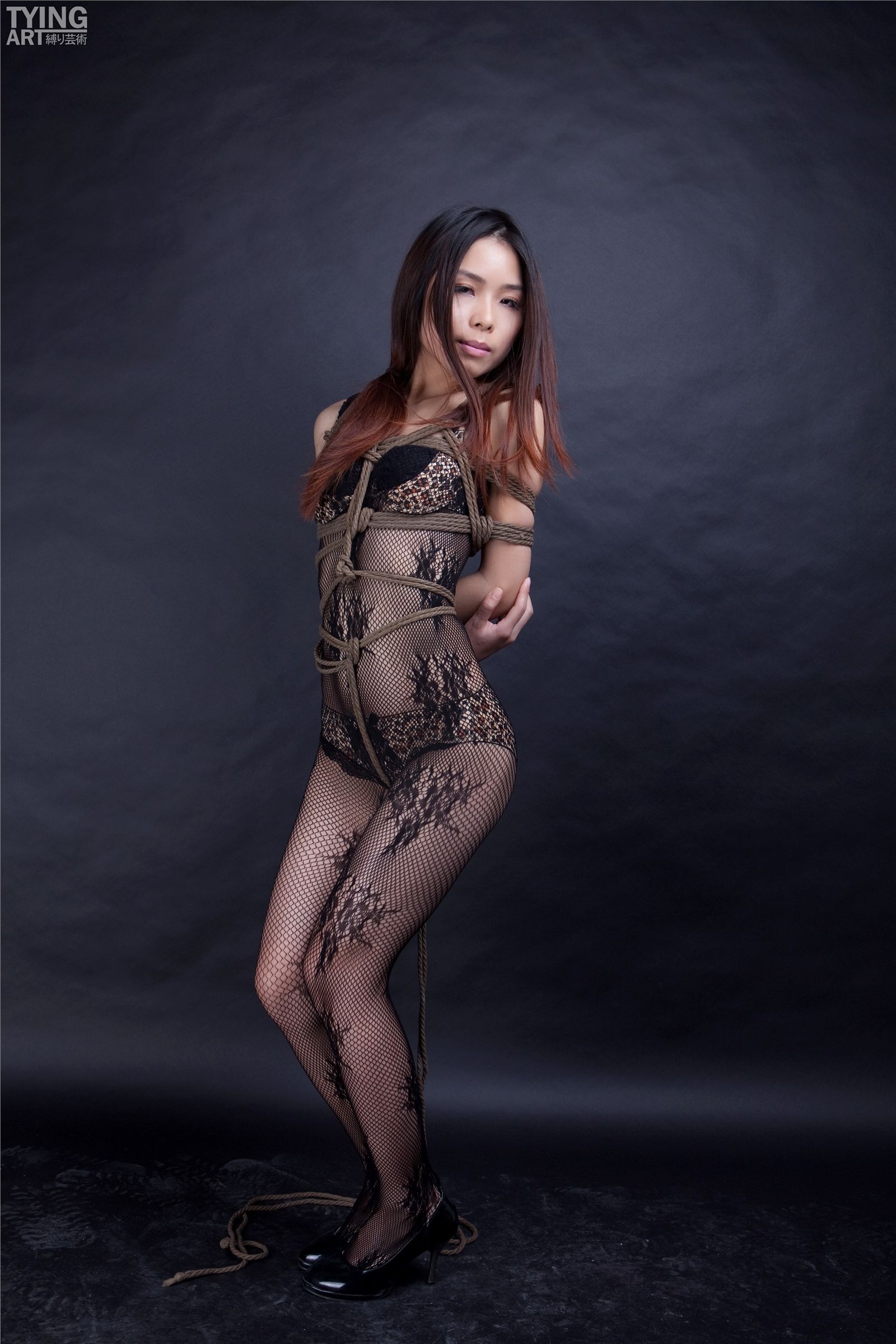 No.00356 Black Fishnet #2　Tyingart美女捆绑摄影