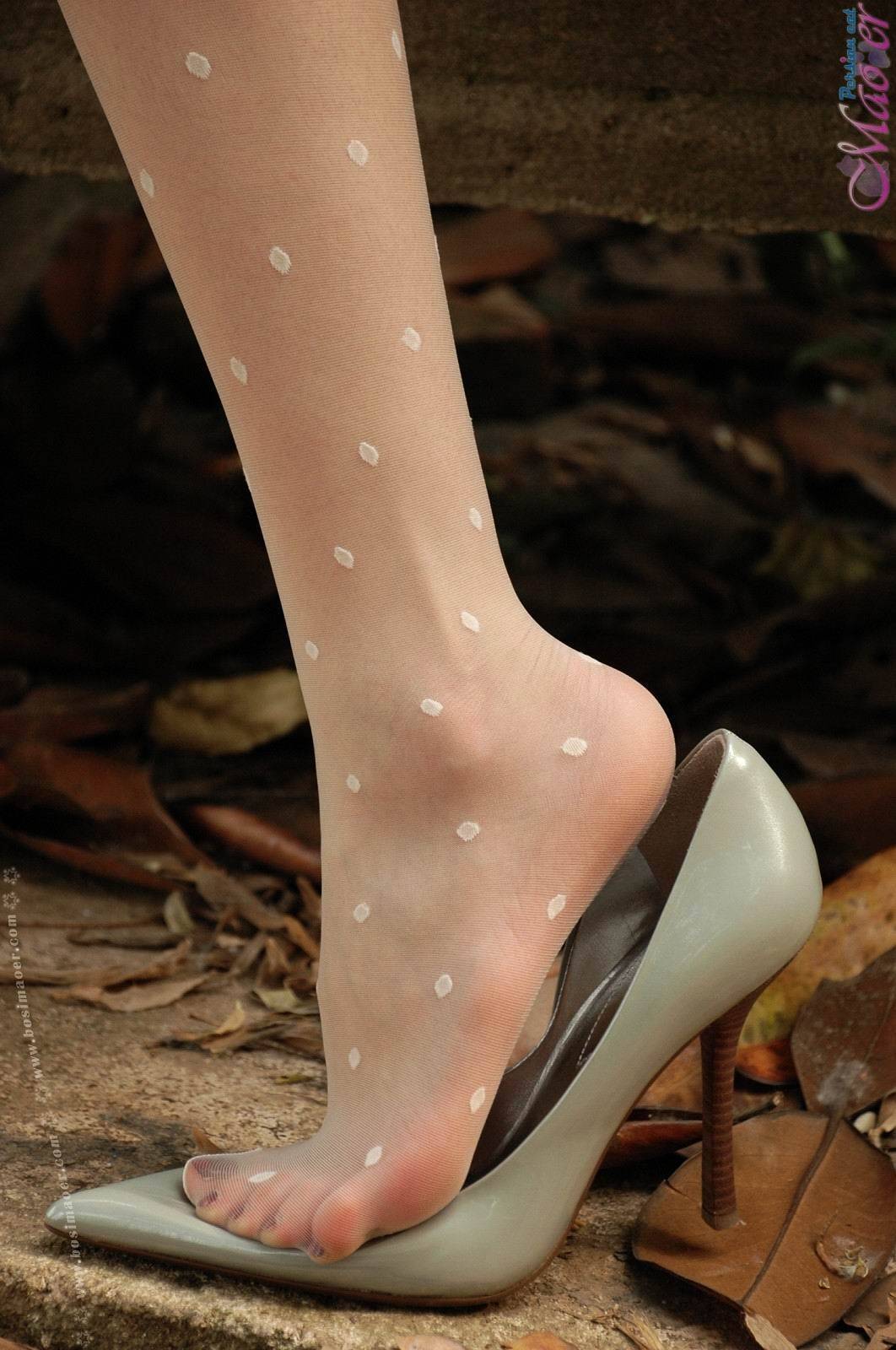 脱下野外花纹丝袜 波斯猫儿Part30