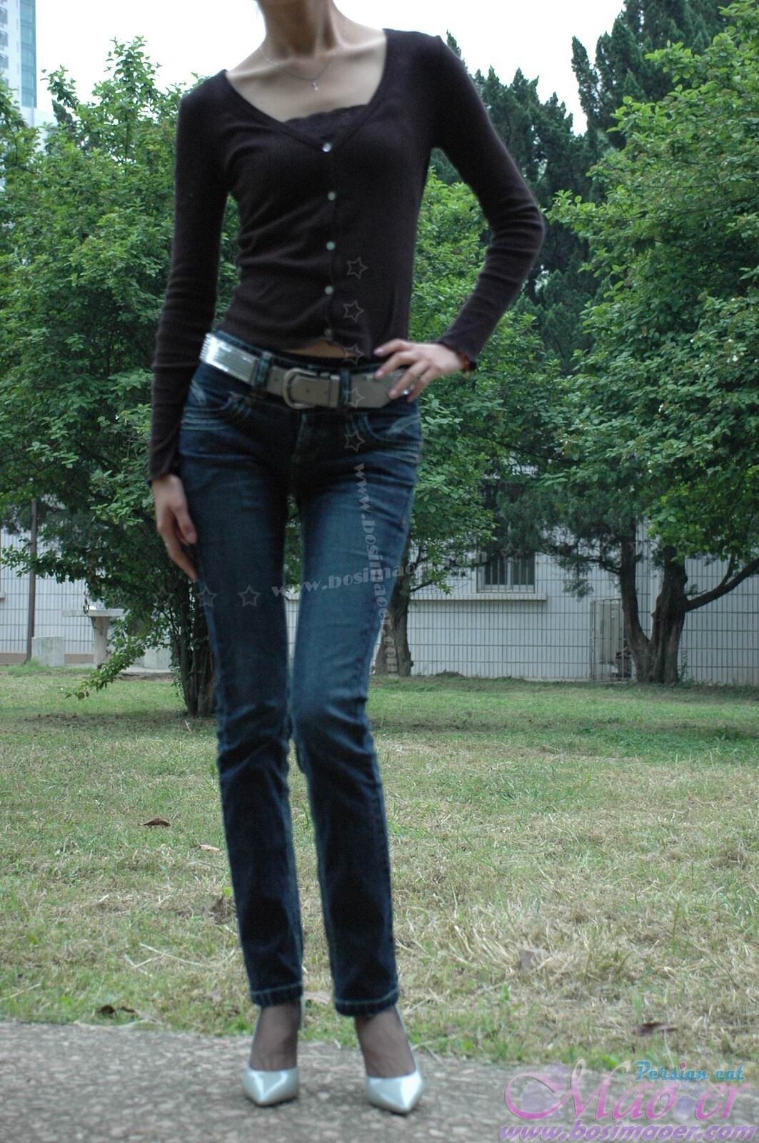 黑丝袜加牛仔裤职业装 波斯猫儿Part31