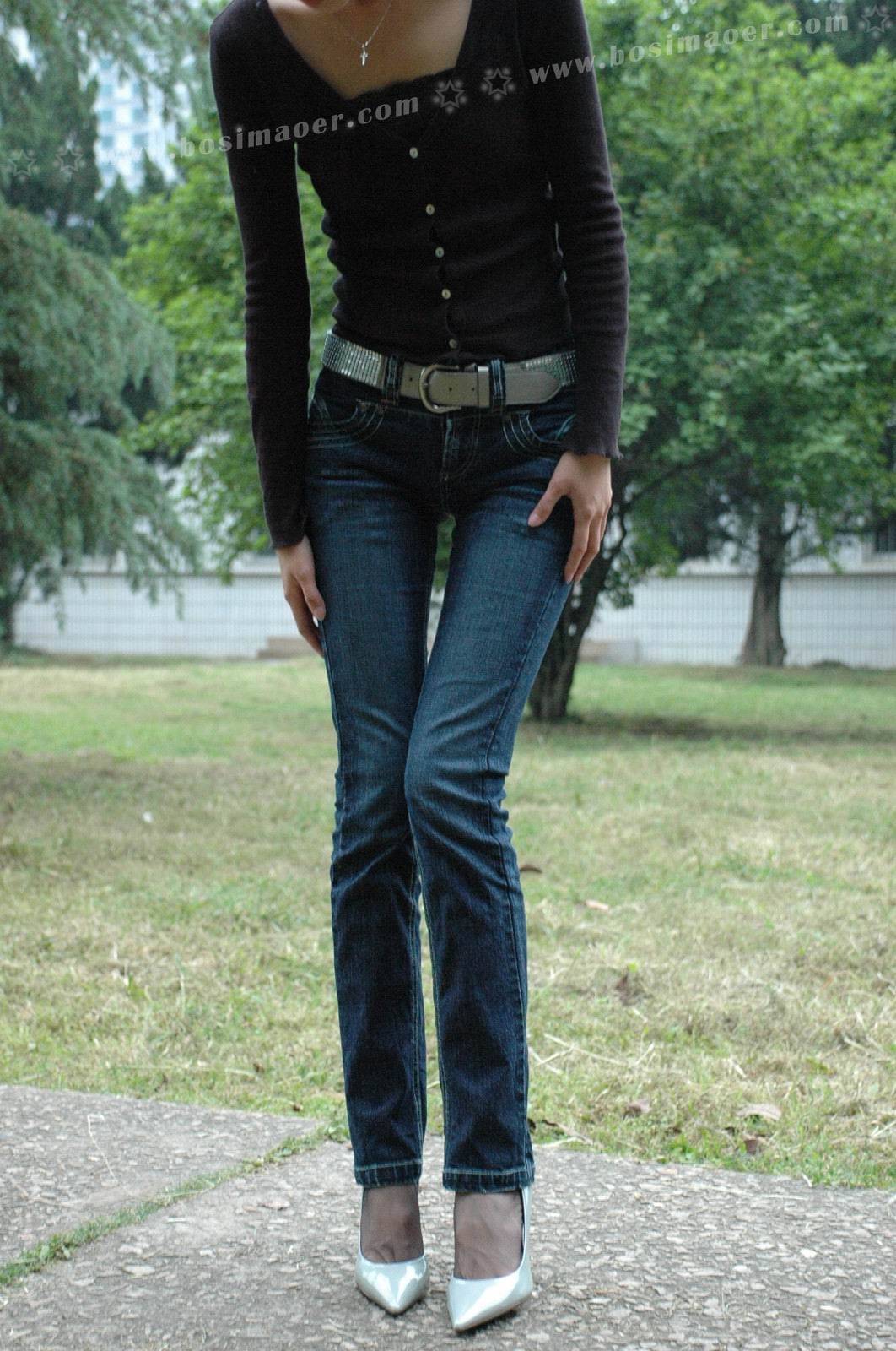 黑丝袜加牛仔裤职业装 波斯猫儿Part31
