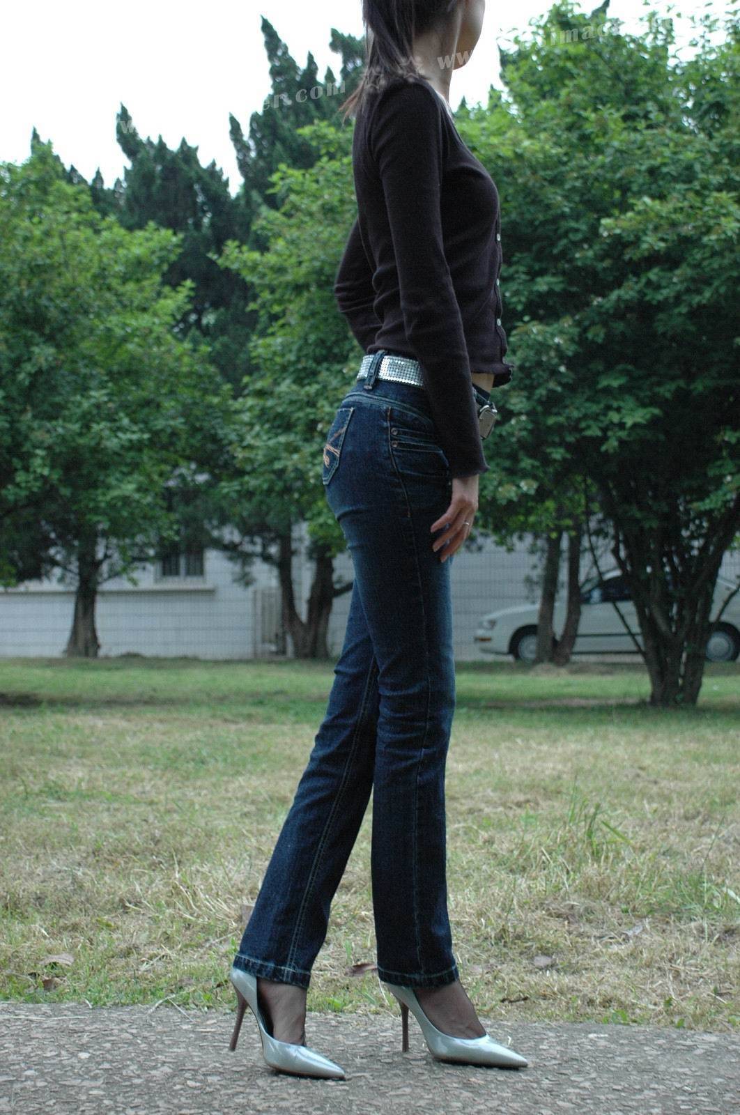 黑丝袜加牛仔裤职业装 波斯猫儿Part31