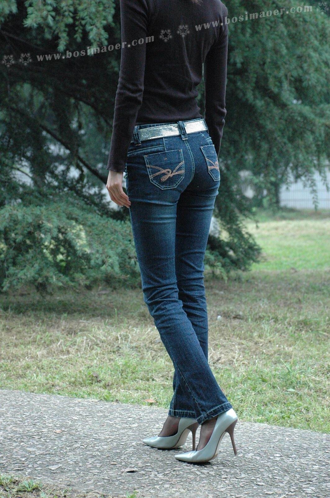 黑丝袜加牛仔裤职业装 波斯猫儿Part31