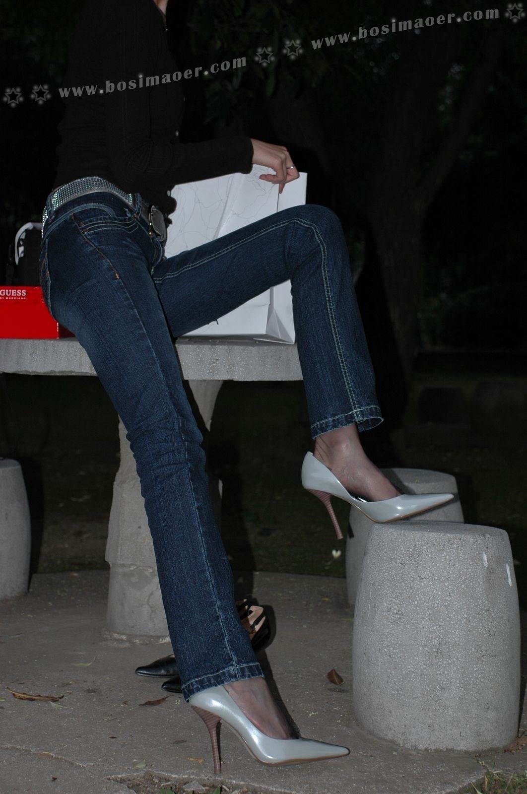 黑丝袜加牛仔裤职业装 波斯猫儿Part31