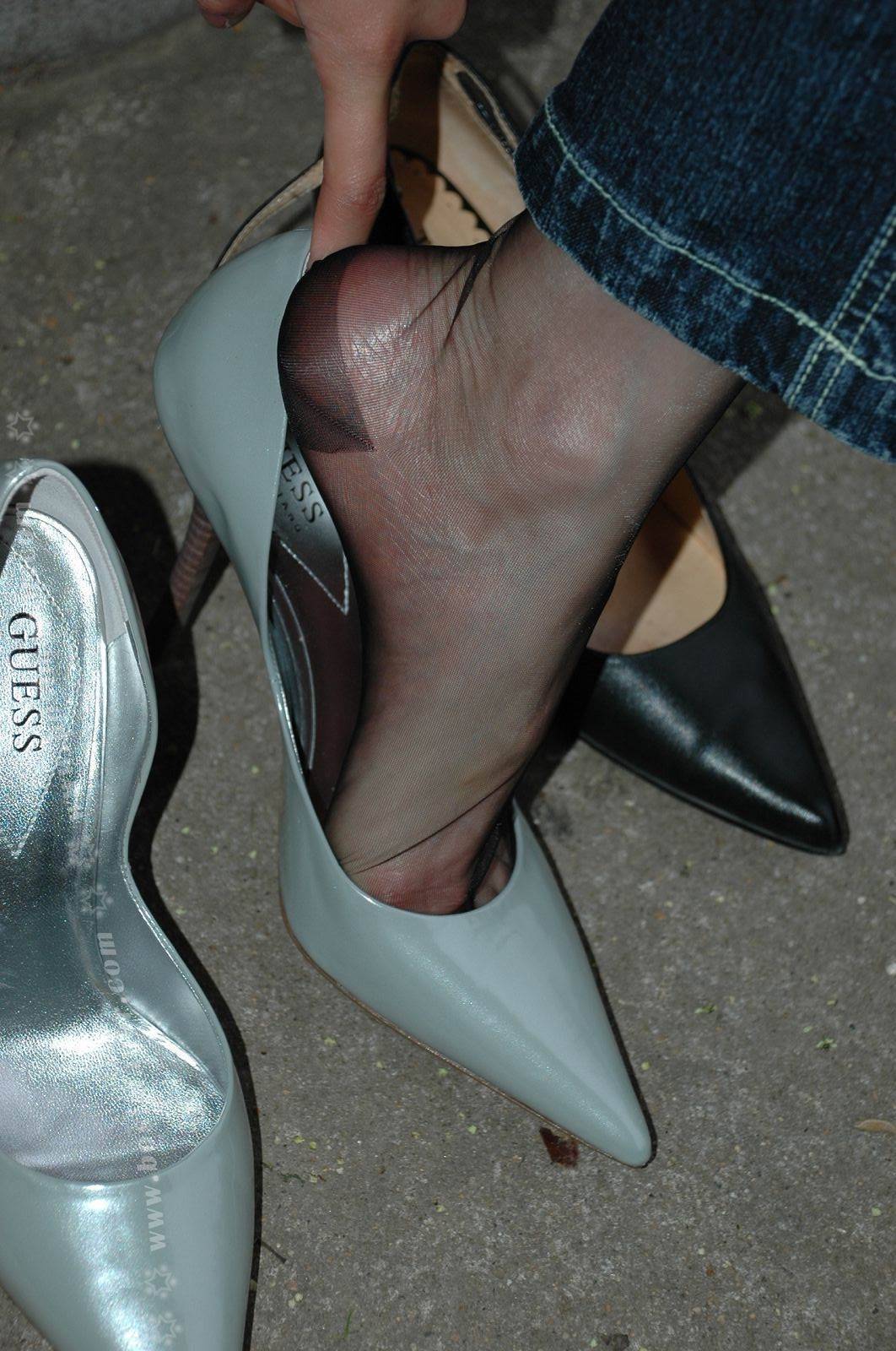 黑丝袜加牛仔裤职业装 波斯猫儿Part31