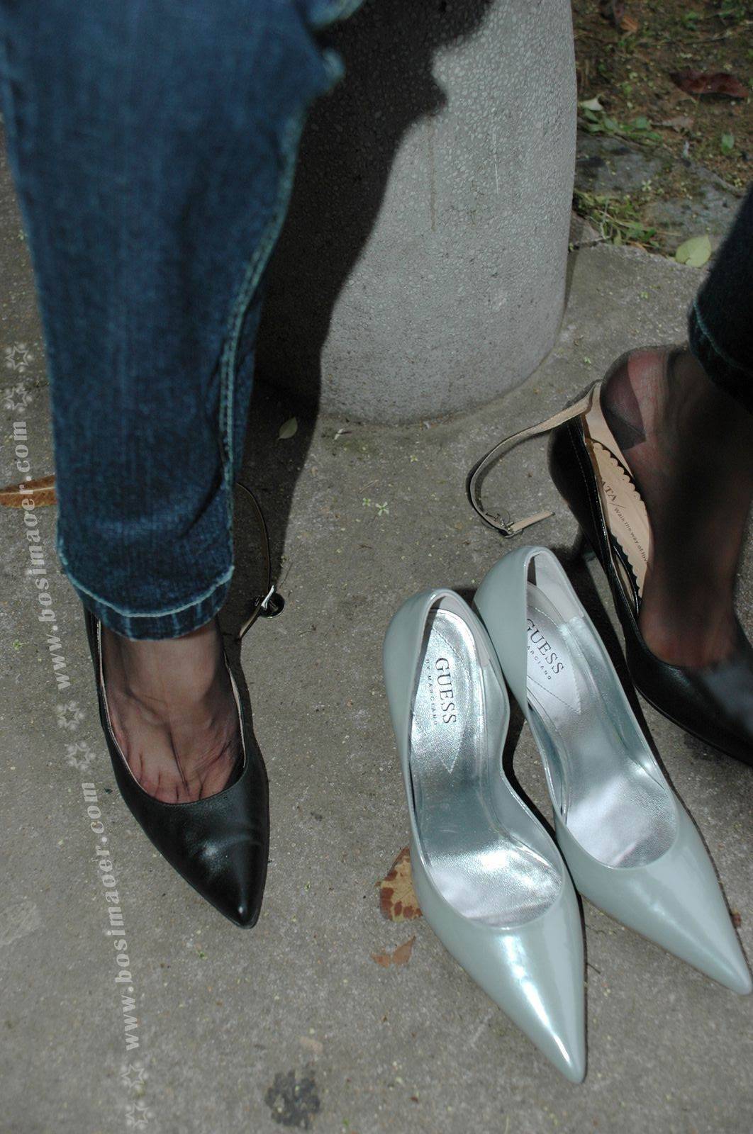 黑丝袜加牛仔裤职业装 波斯猫儿Part31