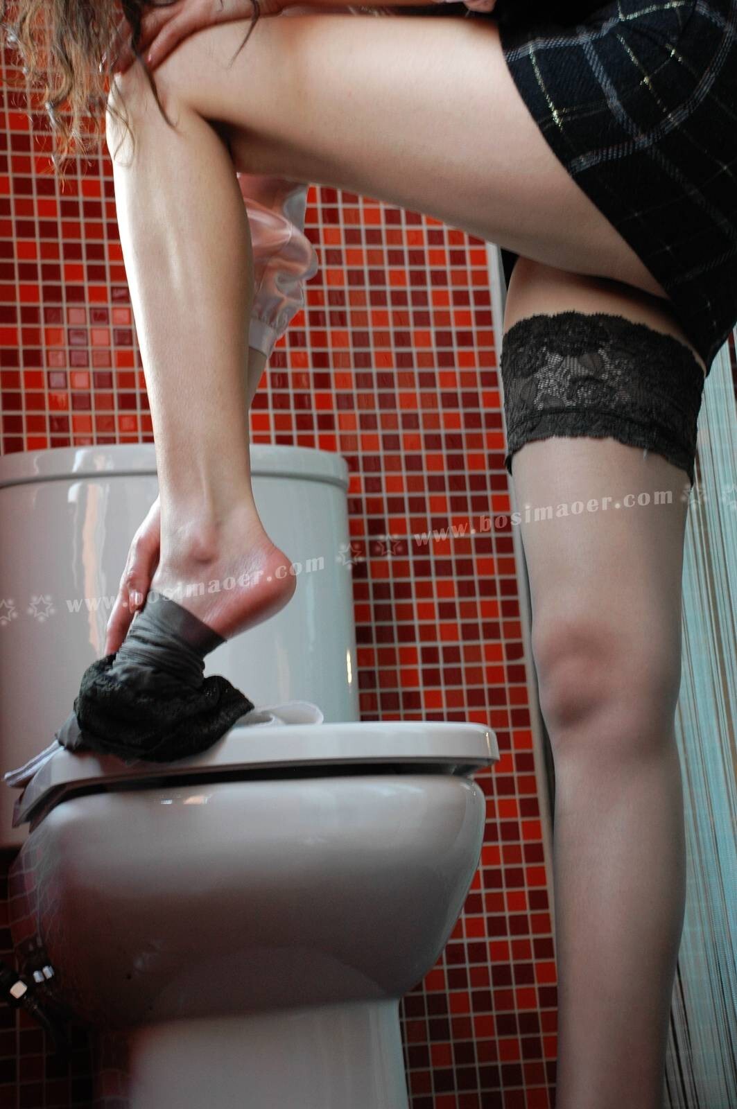 厕所OL制服蕾丝黑丝 波斯猫儿VIP套图