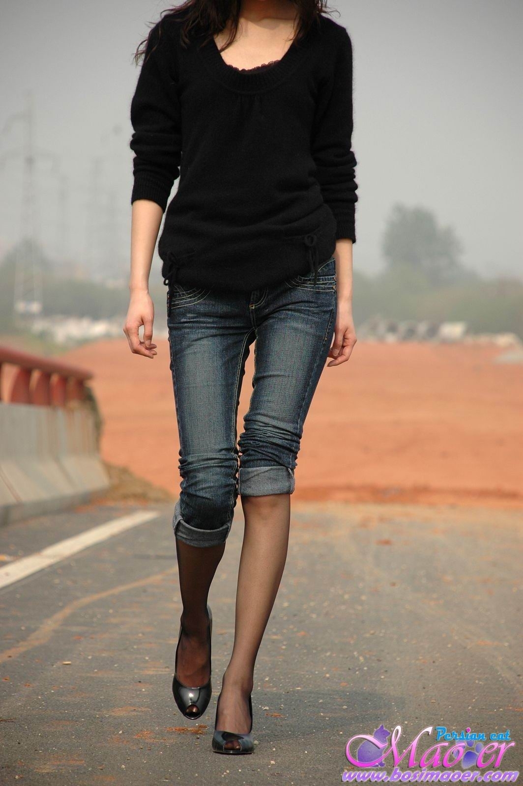 丝袜牛仔裤 美女写真 波斯猫儿合集33