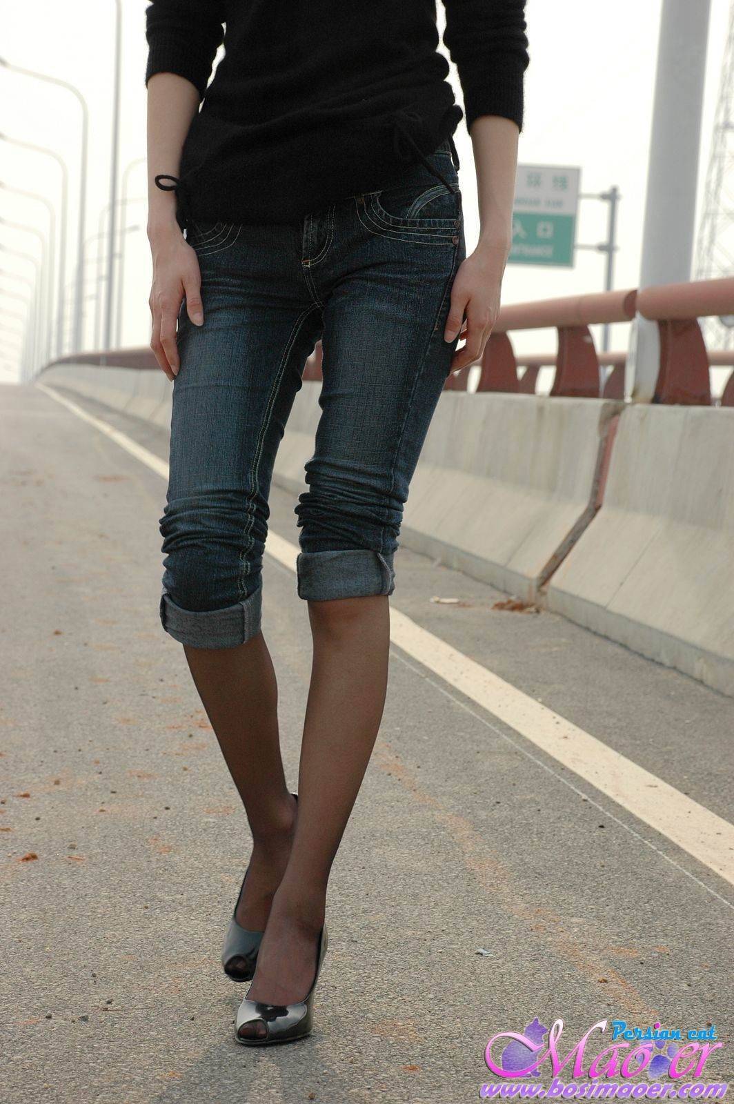 丝袜牛仔裤 美女写真 波斯猫儿合集33