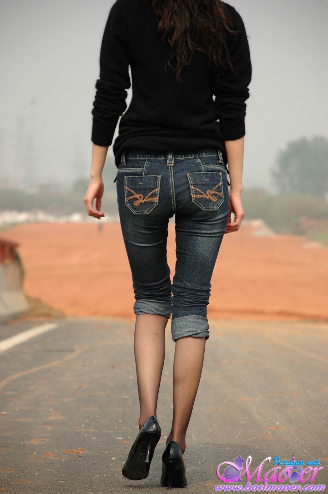 丝袜牛仔裤 美女写真 波斯猫儿合集33