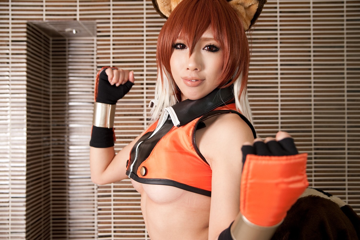 [Cosplay] 2013.03.25 Blazblue Hot Makoto Nanaya 猫女制服