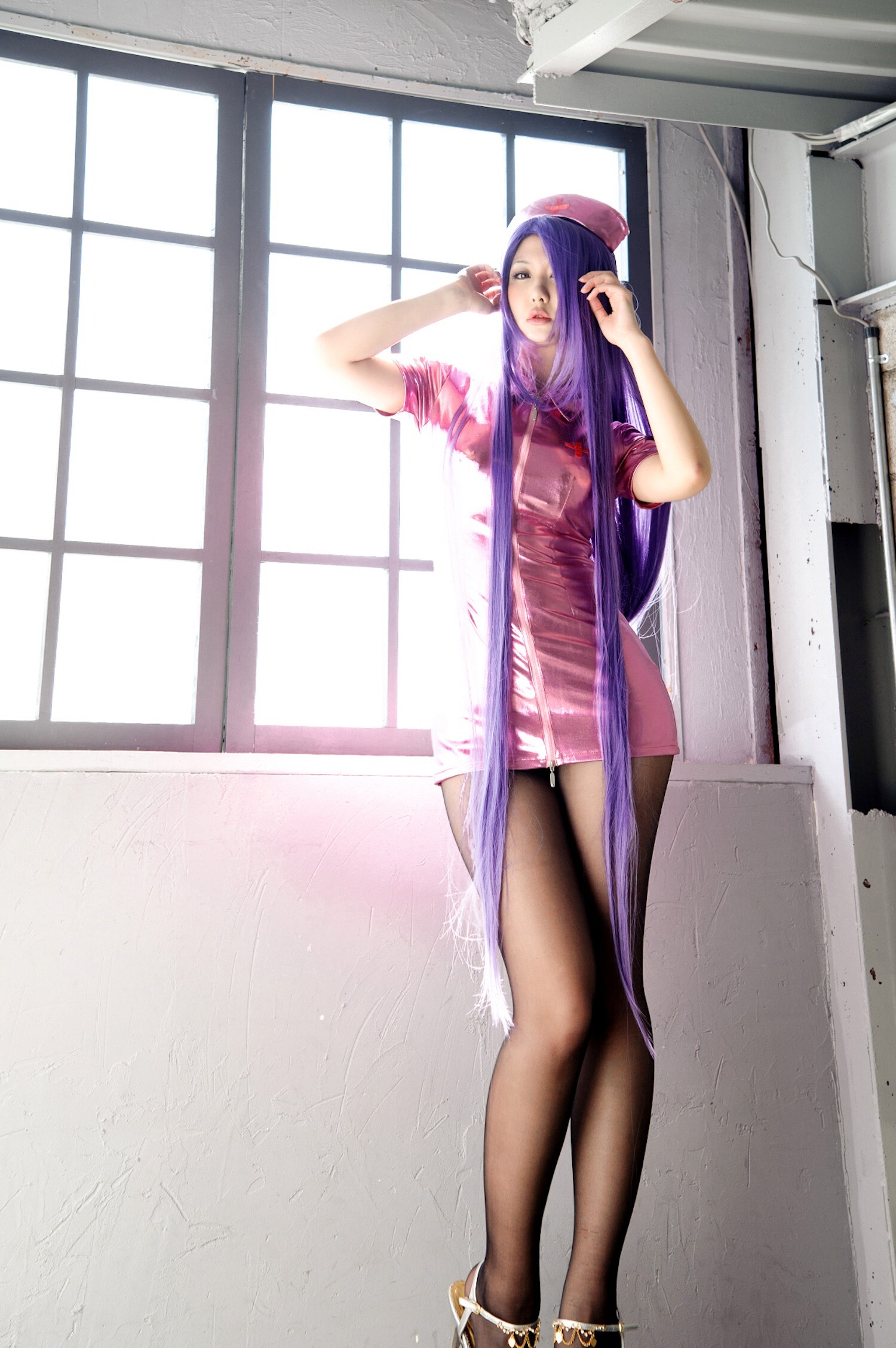 [CosPlay] Ikkitousen - Big boobs and perfect body nurse Kanu Unchou