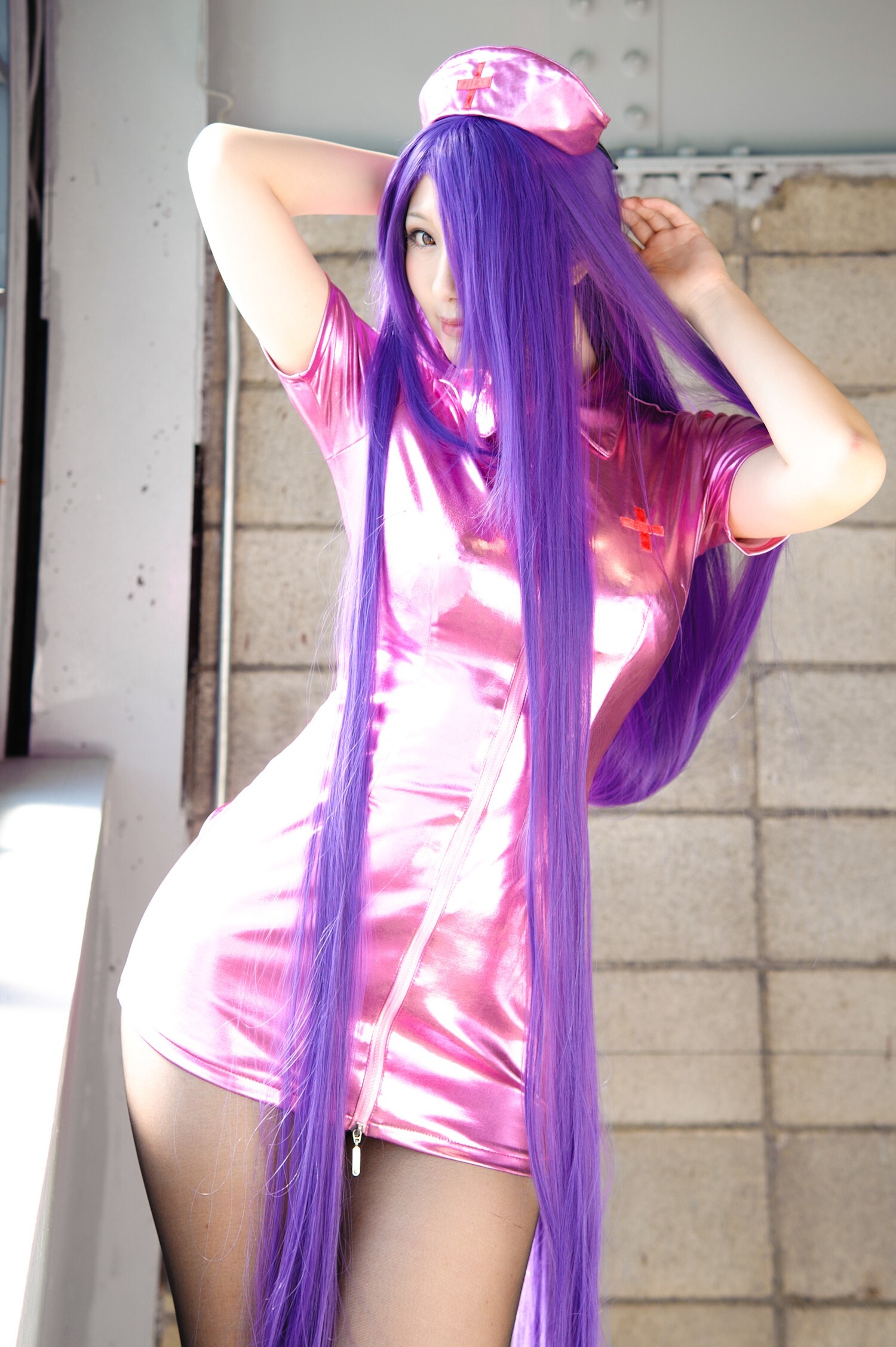 [CosPlay] Ikkitousen - Big boobs and perfect body nurse Kanu Unchou