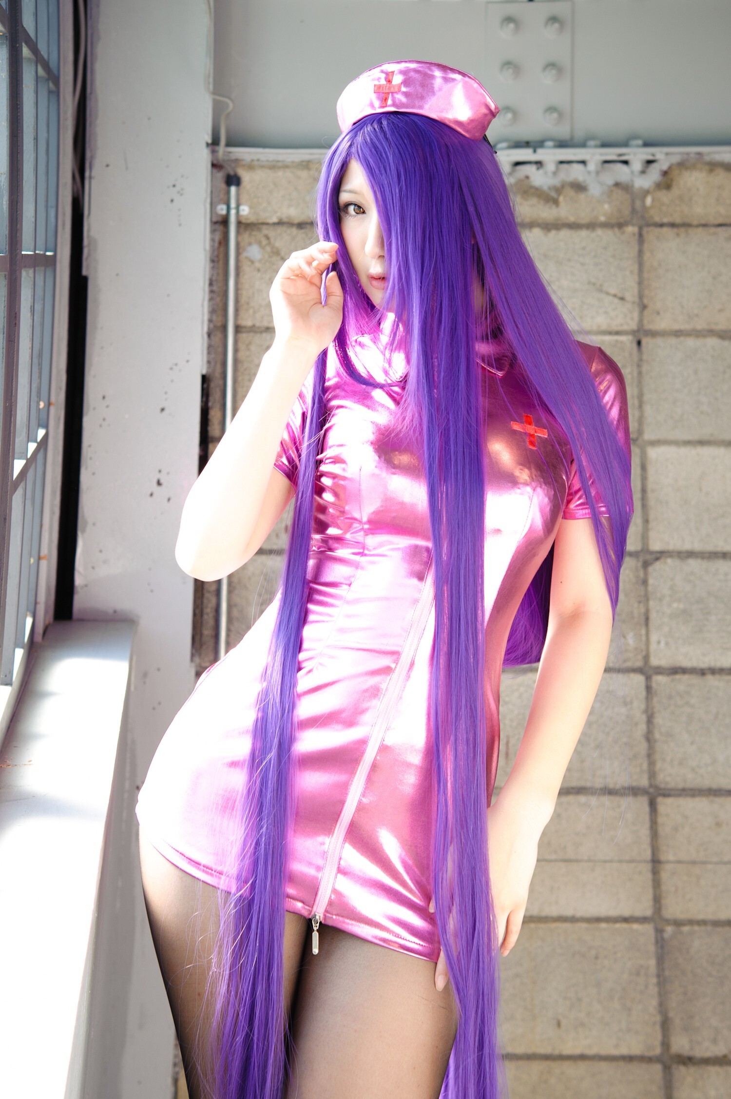 [CosPlay] Ikkitousen - Big boobs and perfect body nurse Kanu Unchou