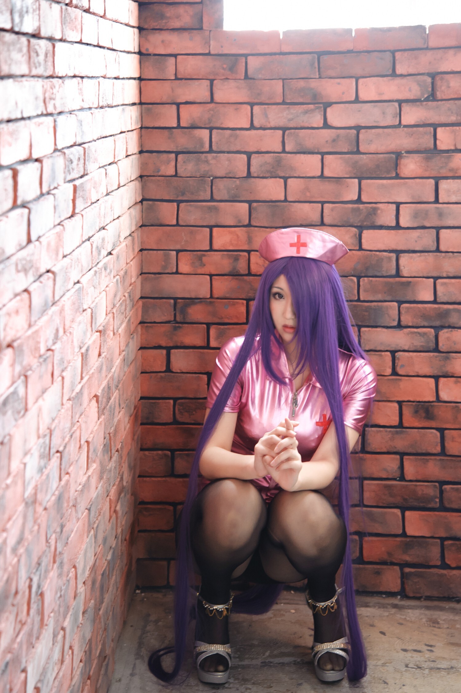 [CosPlay] Ikkitousen - Big boobs and perfect body nurse Kanu Unchou