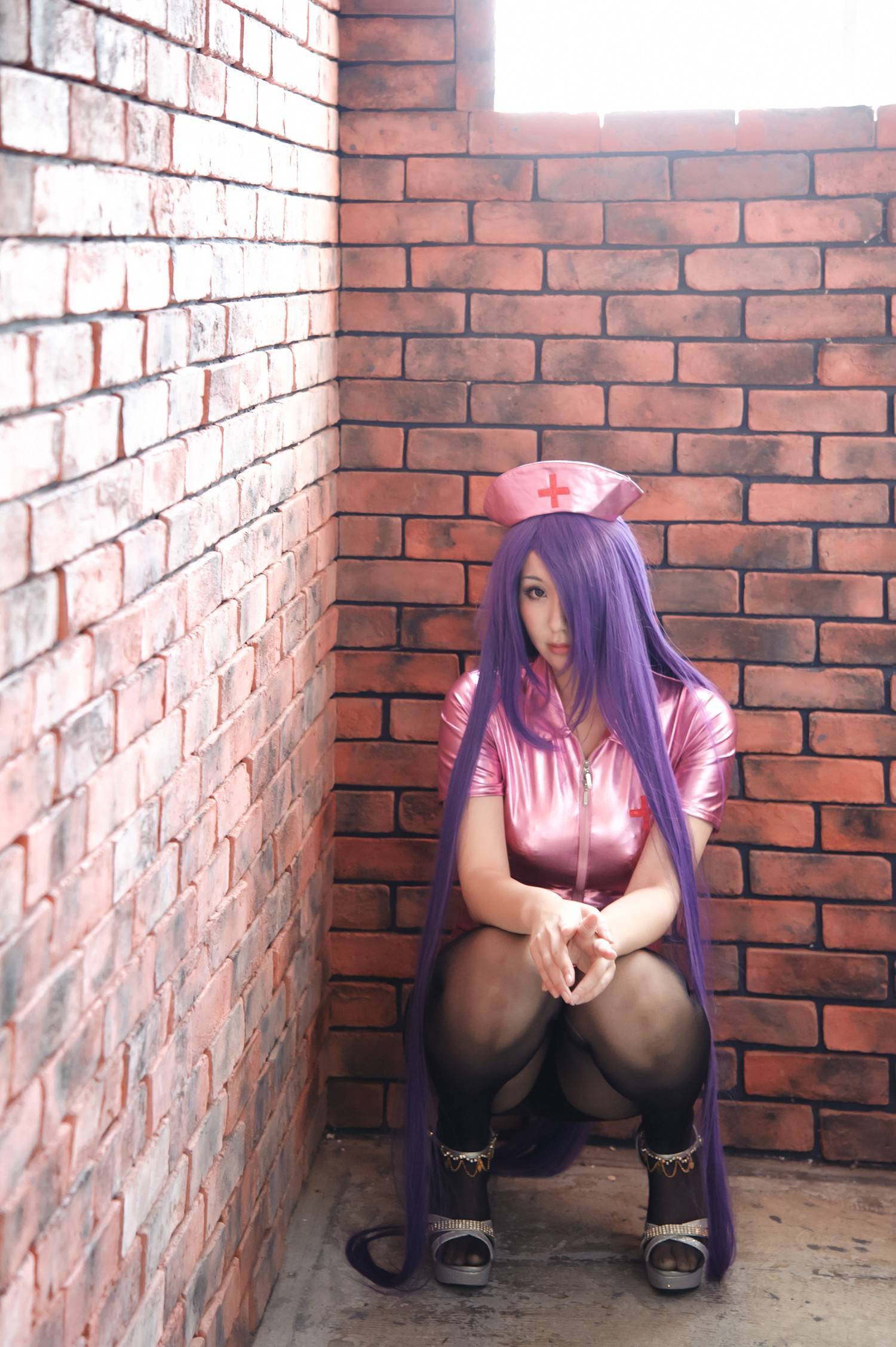 [CosPlay] Ikkitousen - Big boobs and perfect body nurse Kanu Unchou