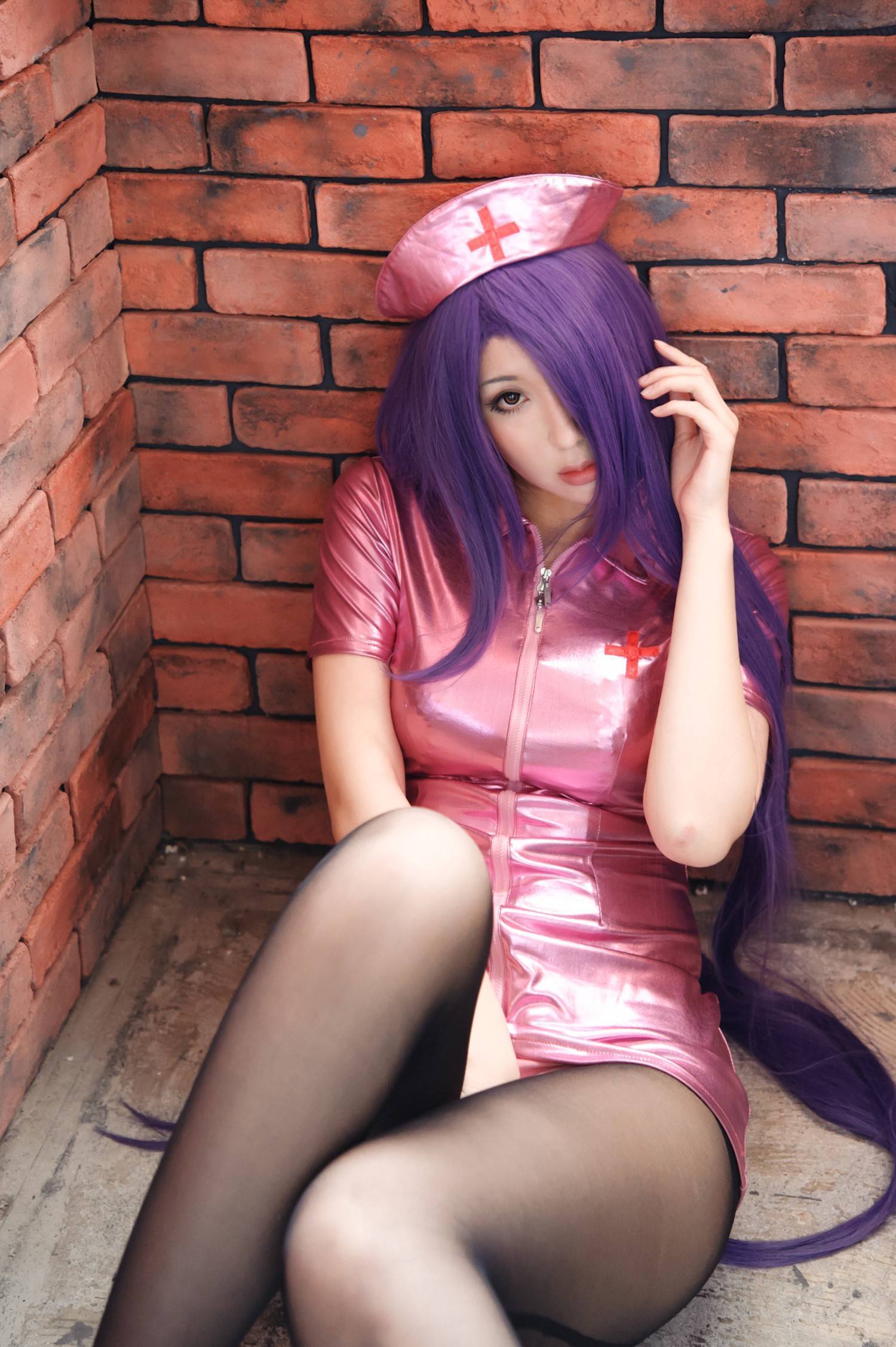 [CosPlay] Ikkitousen - Big boobs and perfect body nurse Kanu Unchou