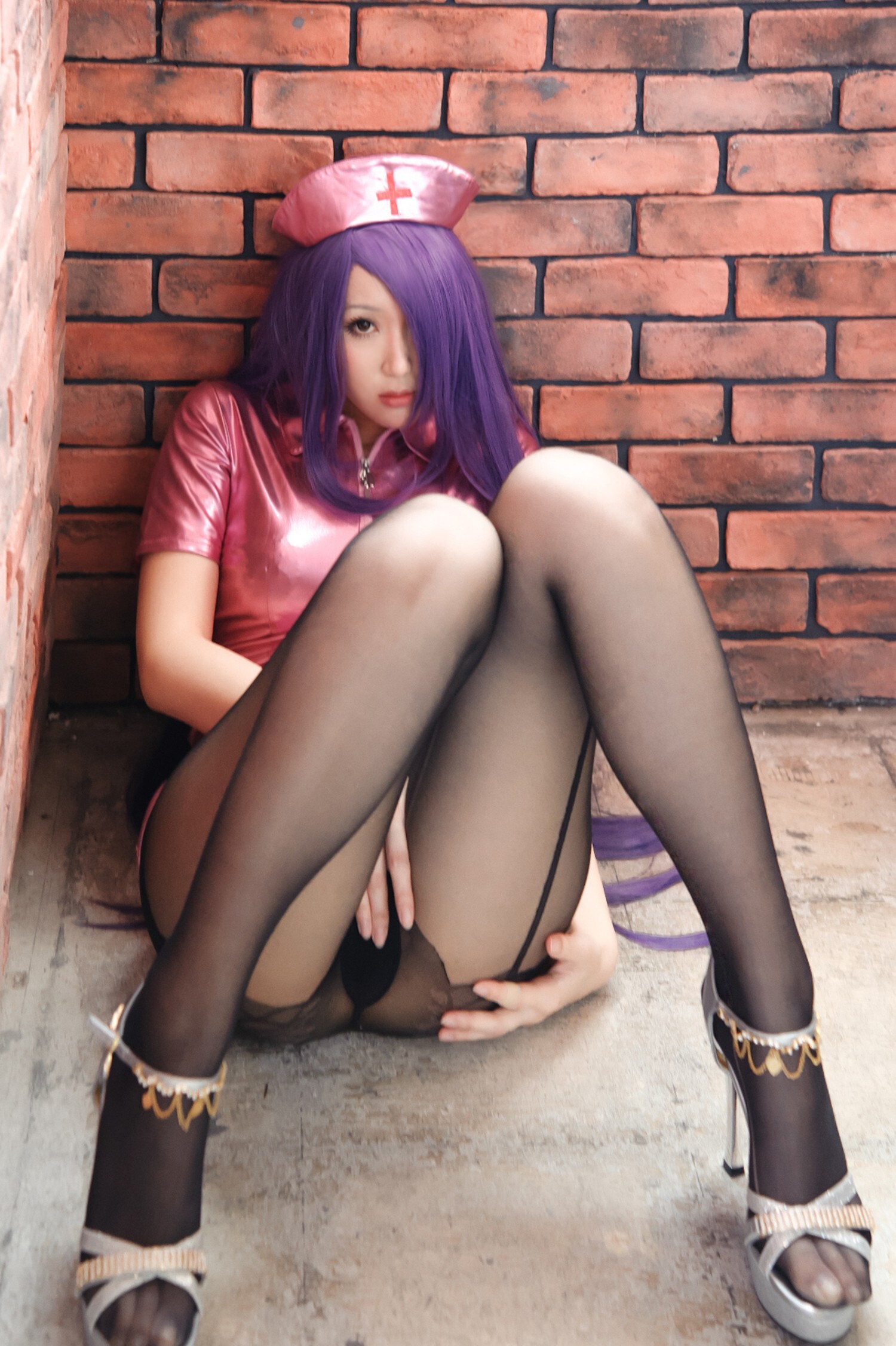 [CosPlay] Ikkitousen - Big boobs and perfect body nurse Kanu Unchou