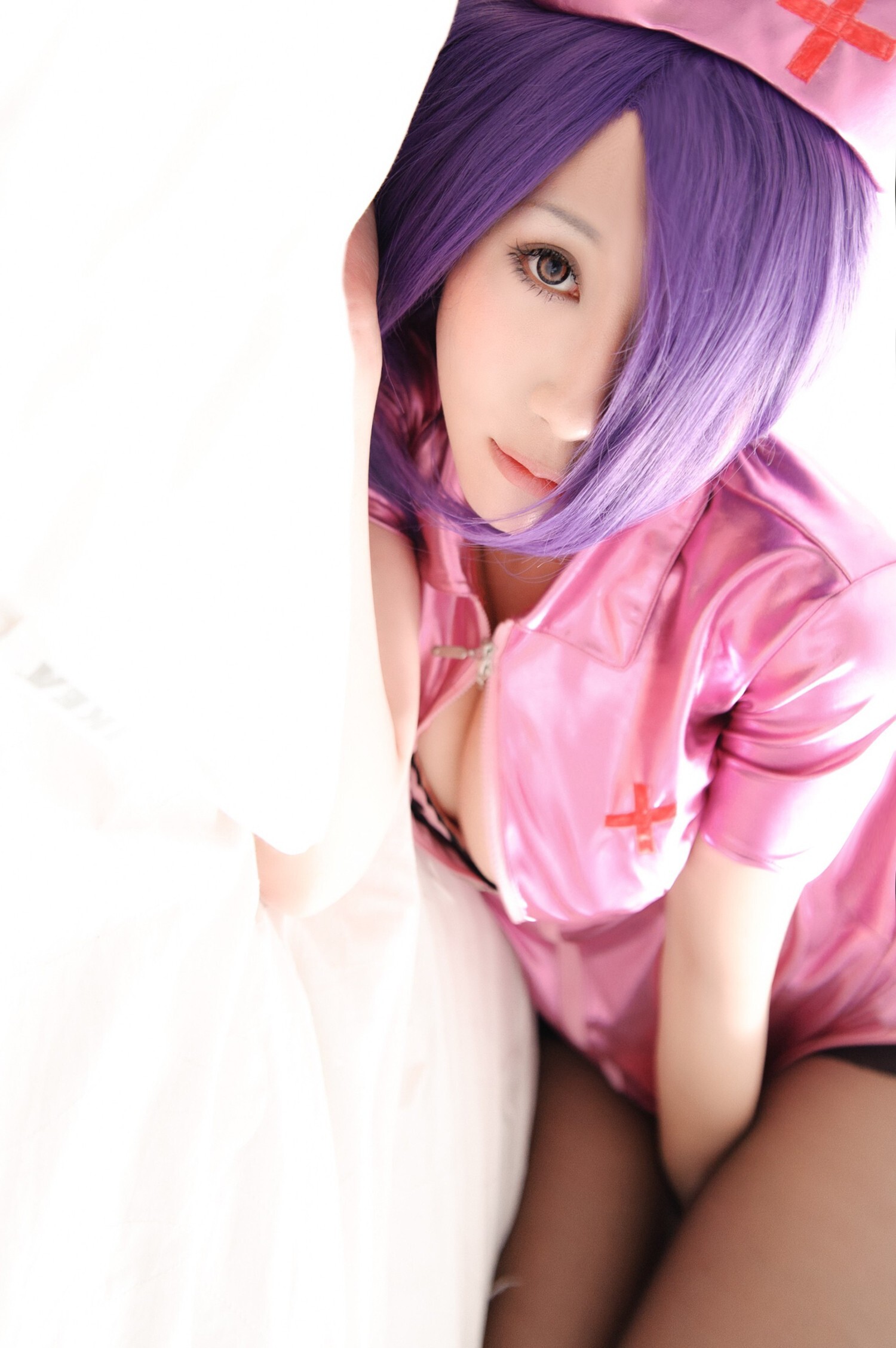 [CosPlay] Ikkitousen - Big boobs and perfect body nurse Kanu Unchou