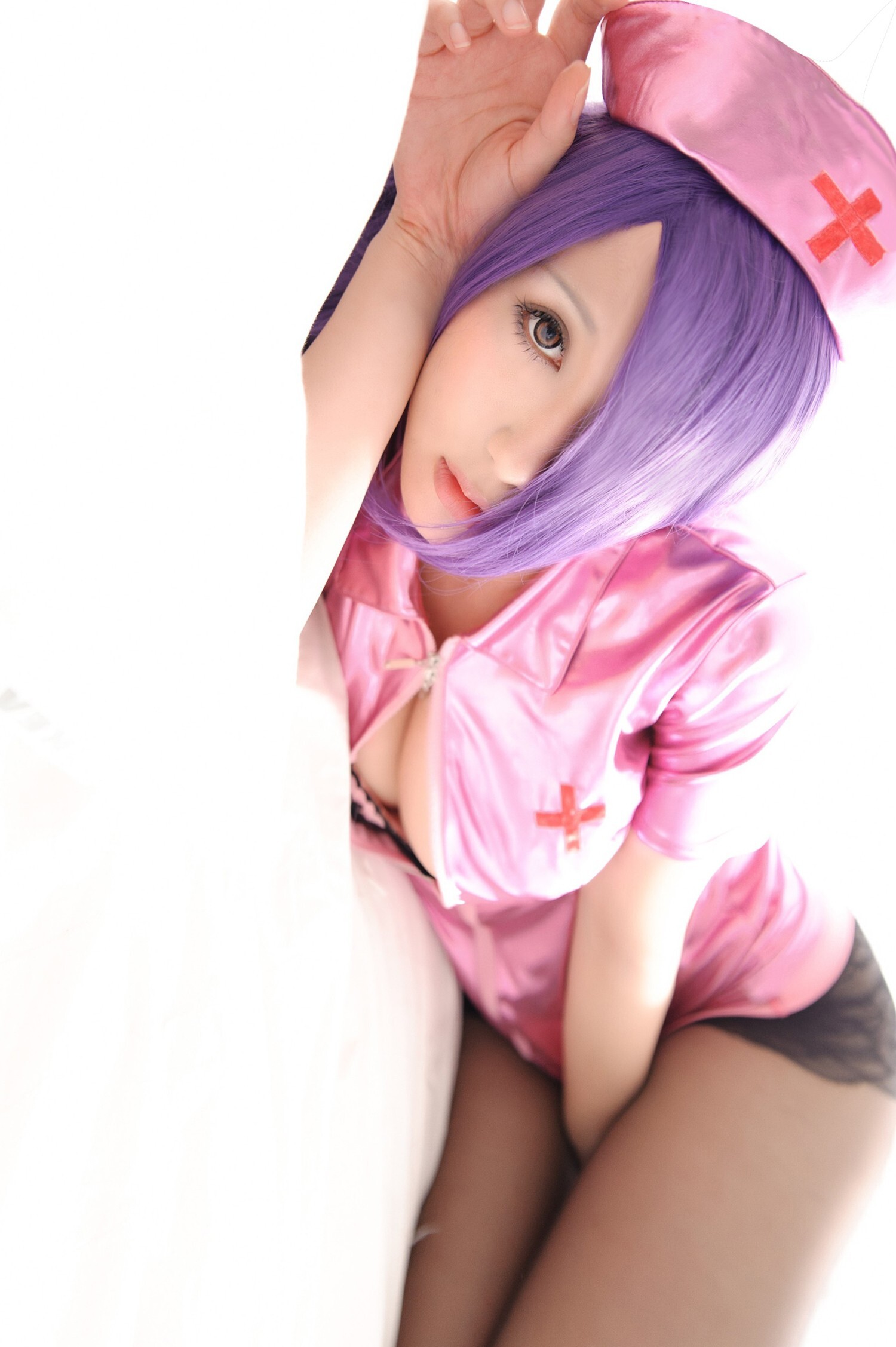 [CosPlay] Ikkitousen - Big boobs and perfect body nurse Kanu Unchou