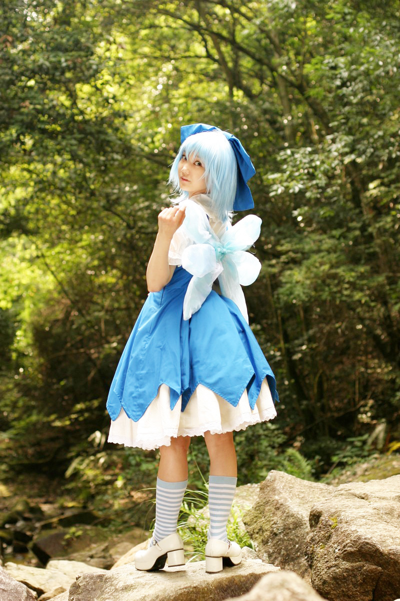 COS套图 c74 chilno 蓝裙游戏美女