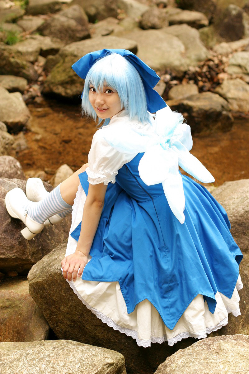 COS套图 c74 chilno 蓝裙游戏美女