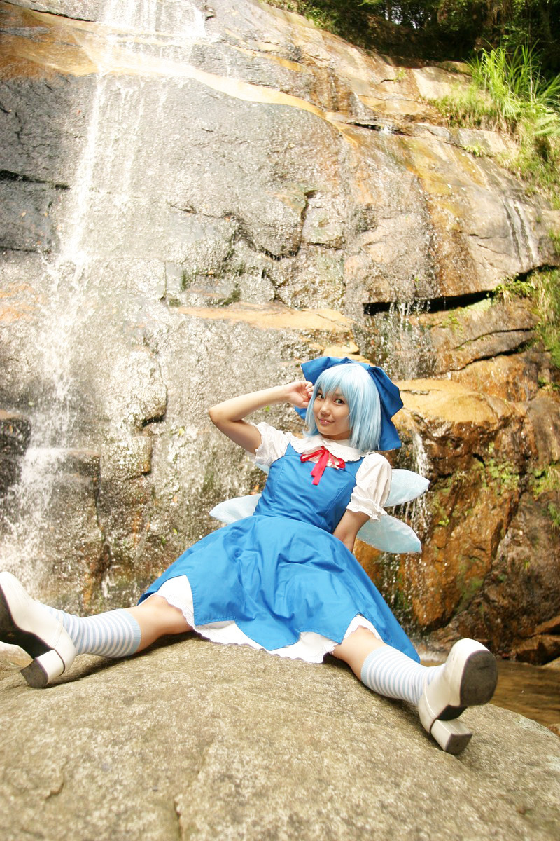 COS套图 c74 chilno 蓝裙游戏美女