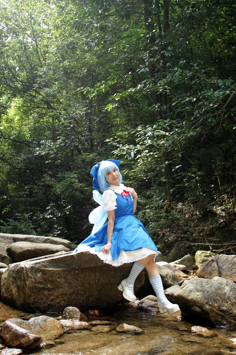 COS套图 c74 chilno 蓝裙游戏美女