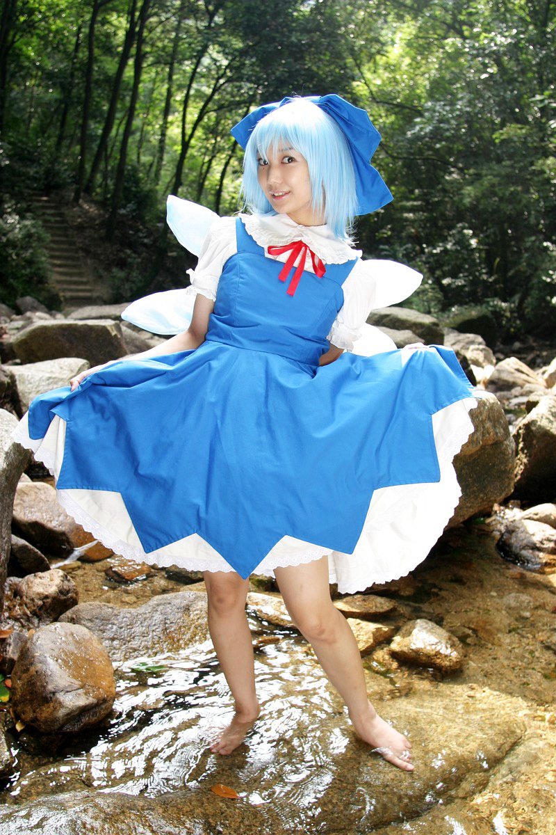 COS套图 c74 chilno 蓝裙游戏美女