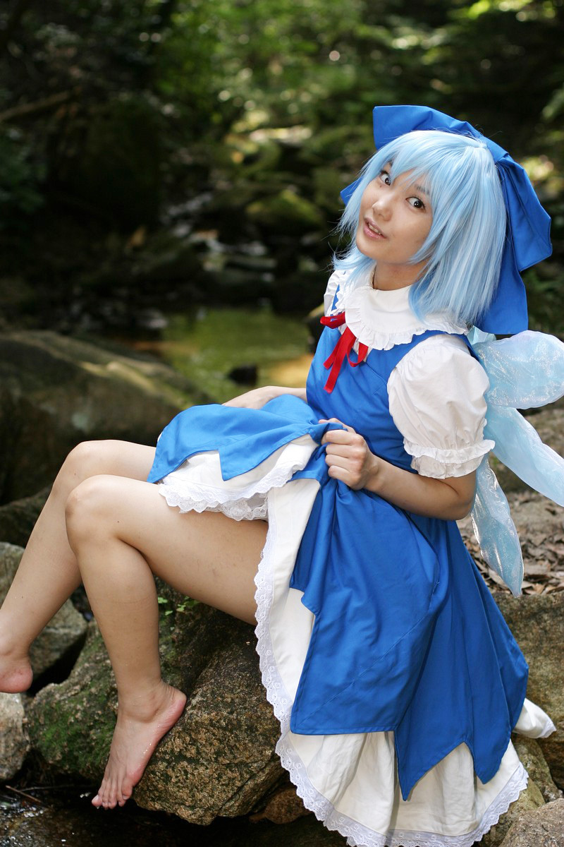 COS套图 c74 chilno 蓝裙游戏美女