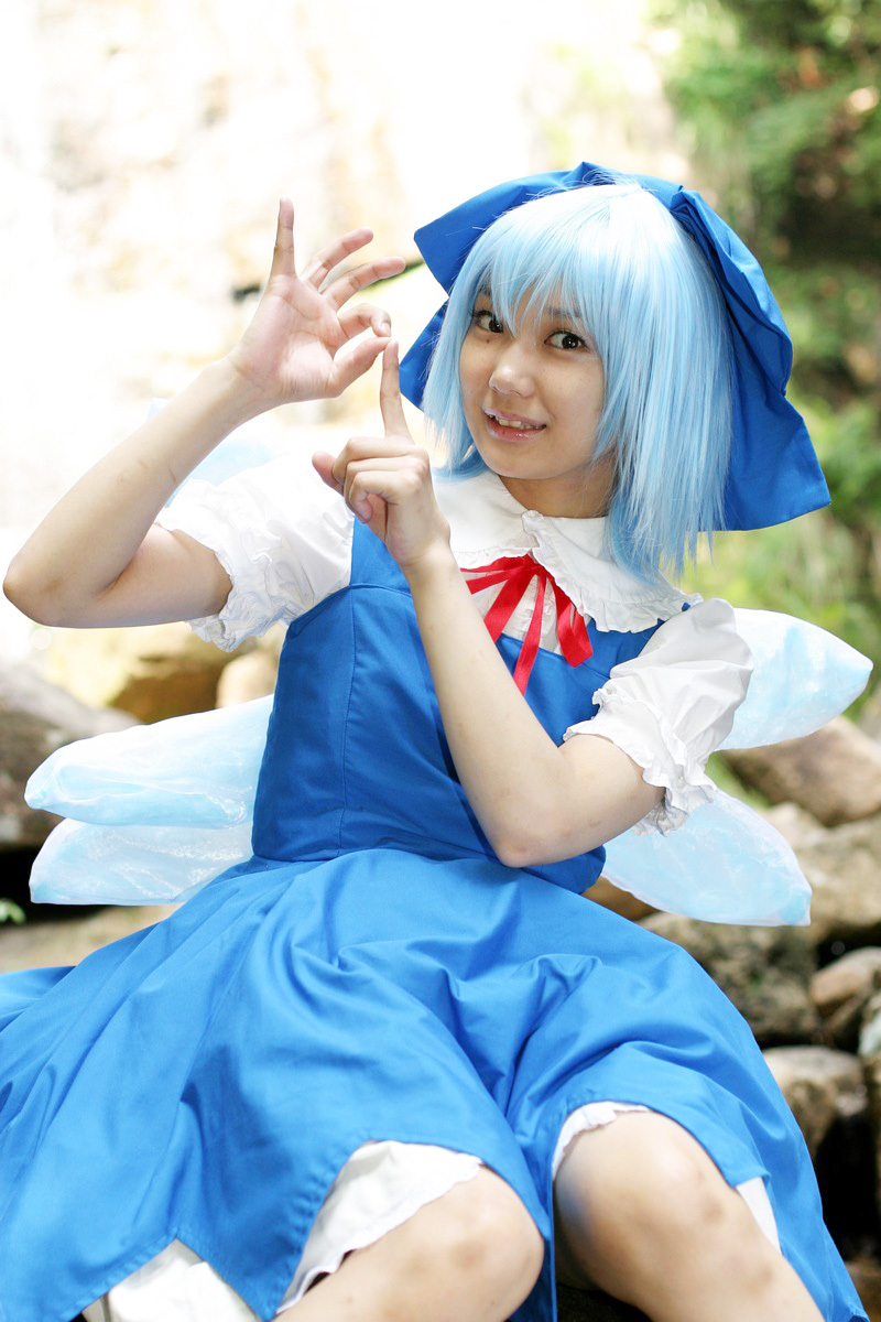 COS套图 c74 chilno 蓝裙游戏美女