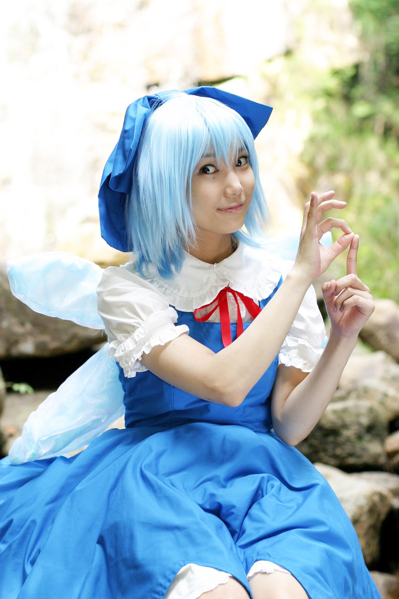 COS套图 c74 chilno 蓝裙游戏美女