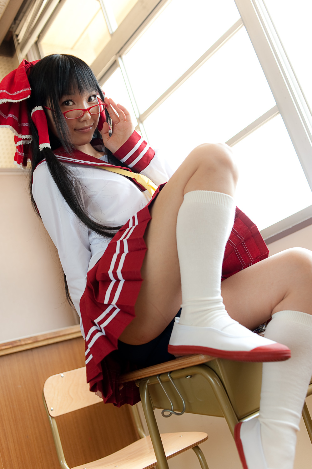 c76(3) cosplay性感美女套图 校园校服写真