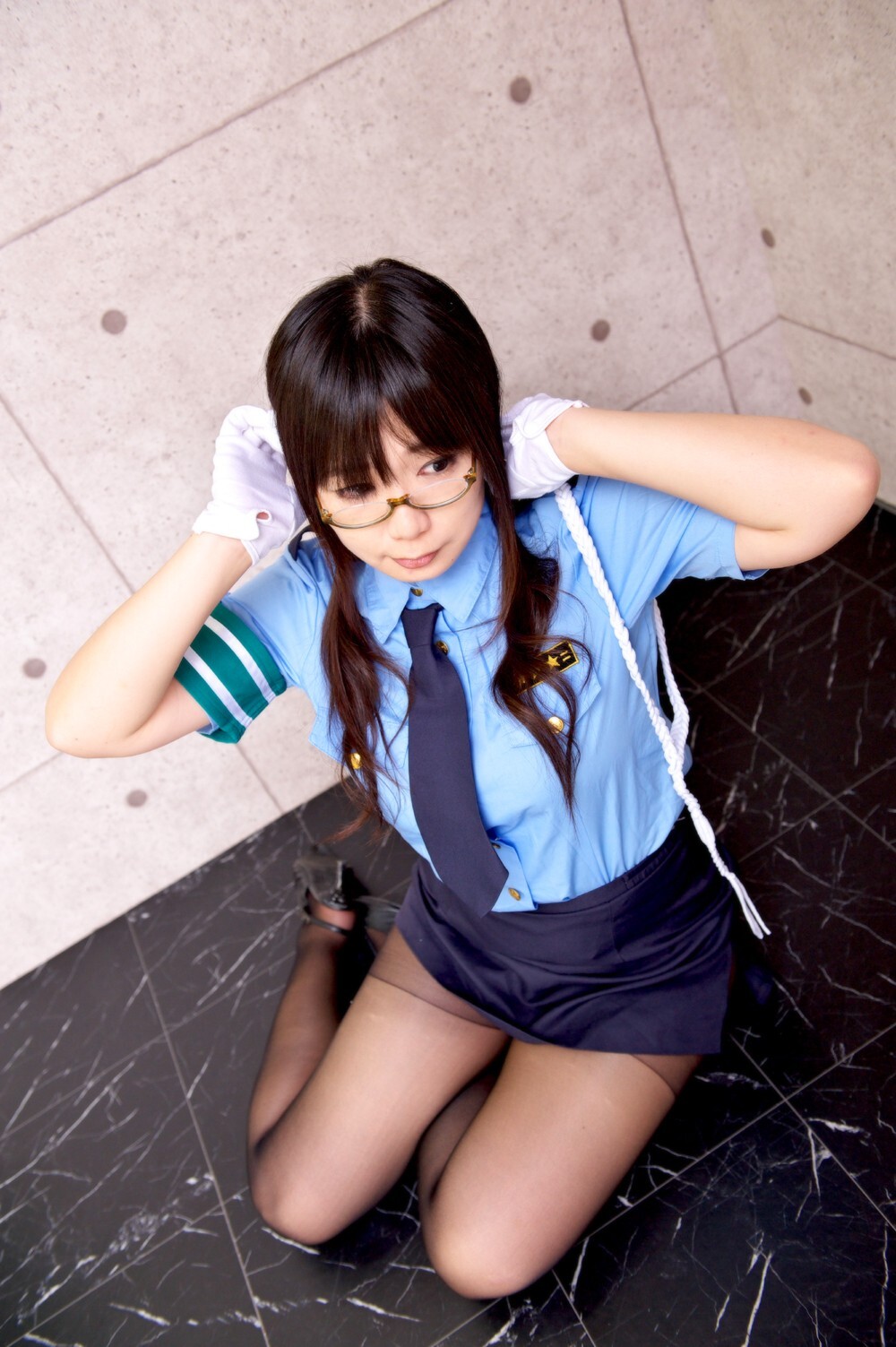 制服黑丝袜美女诱惑 cosplay套图 日本美女千代子 c78 (2)