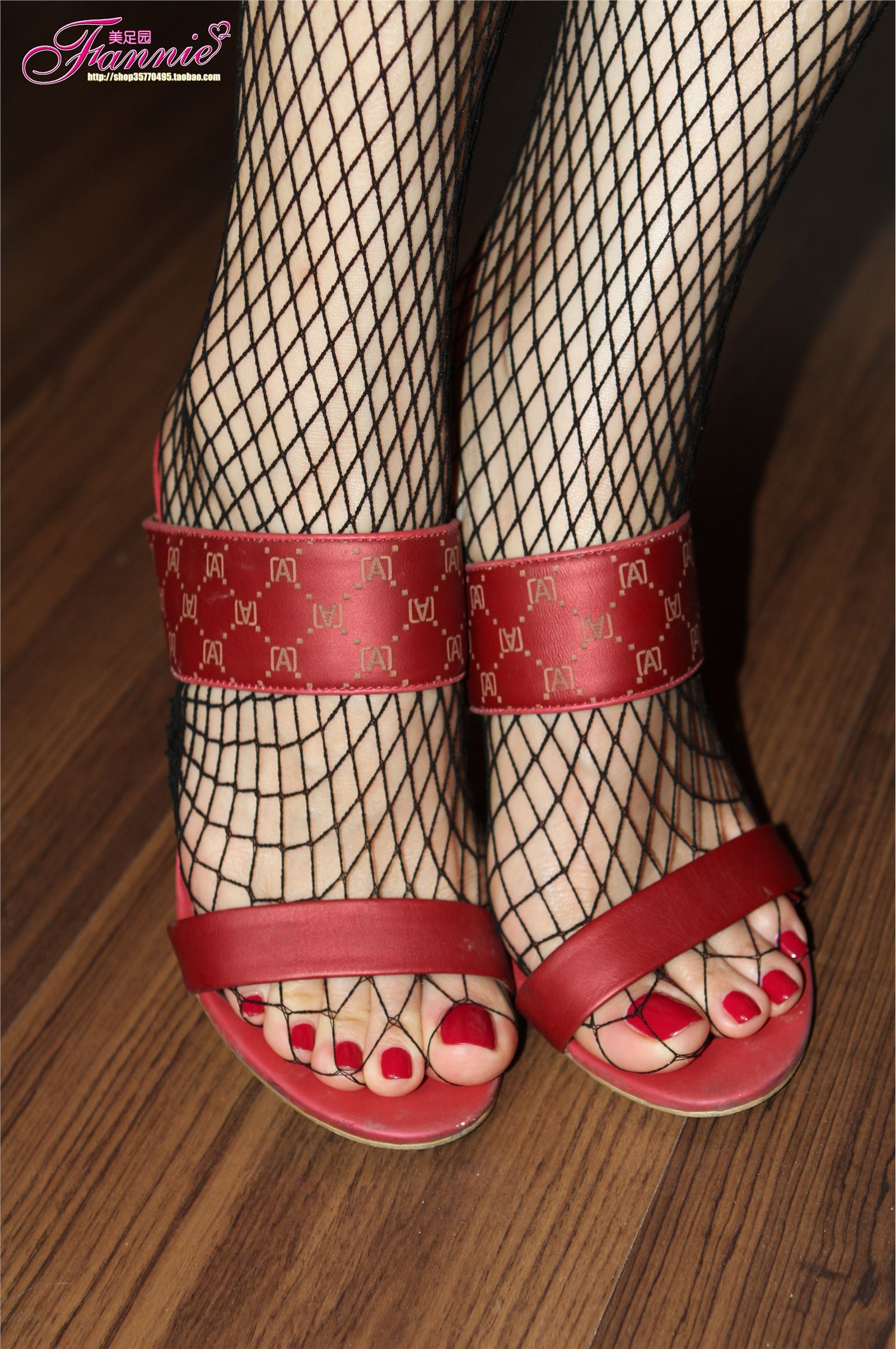 Fannie芬妮高清原图之炽红莲（黑网丝）NO.063